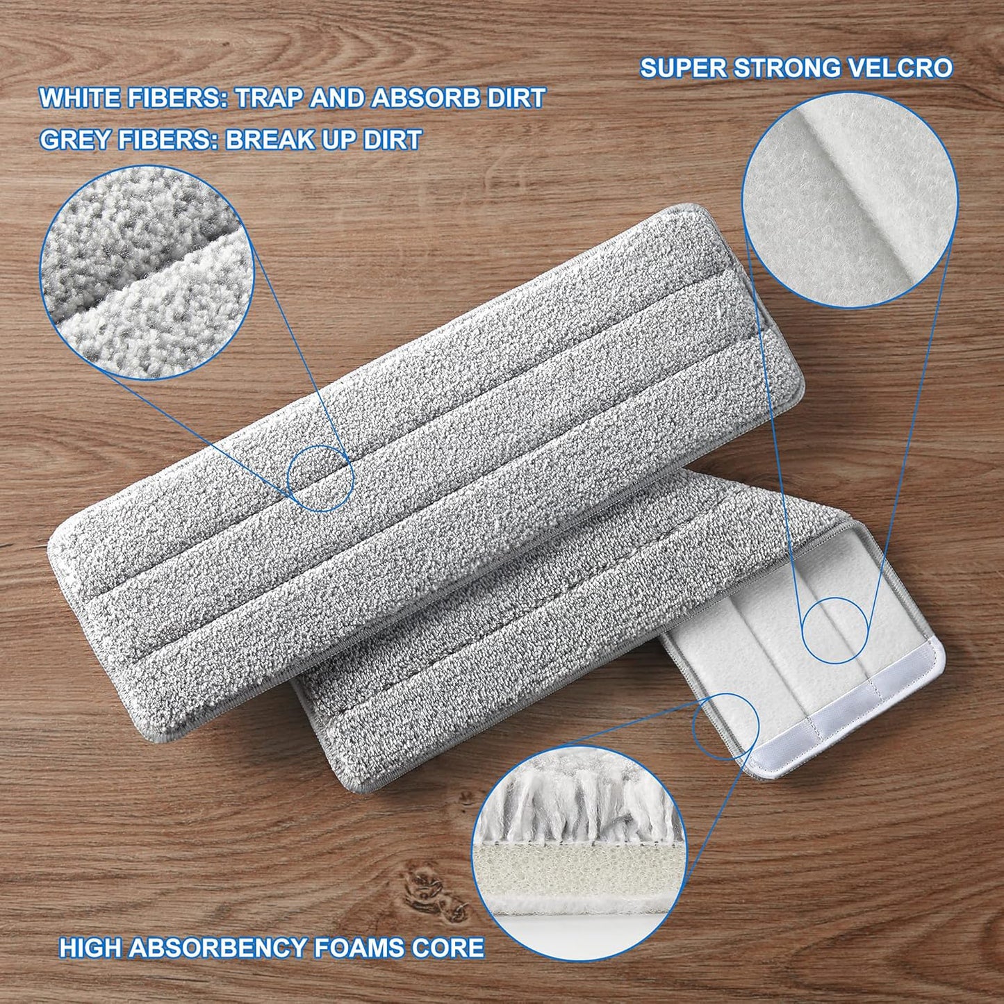 Reusable Microfiber Mop Pad Replacement (1 Pc) - Happy Price - Image 3