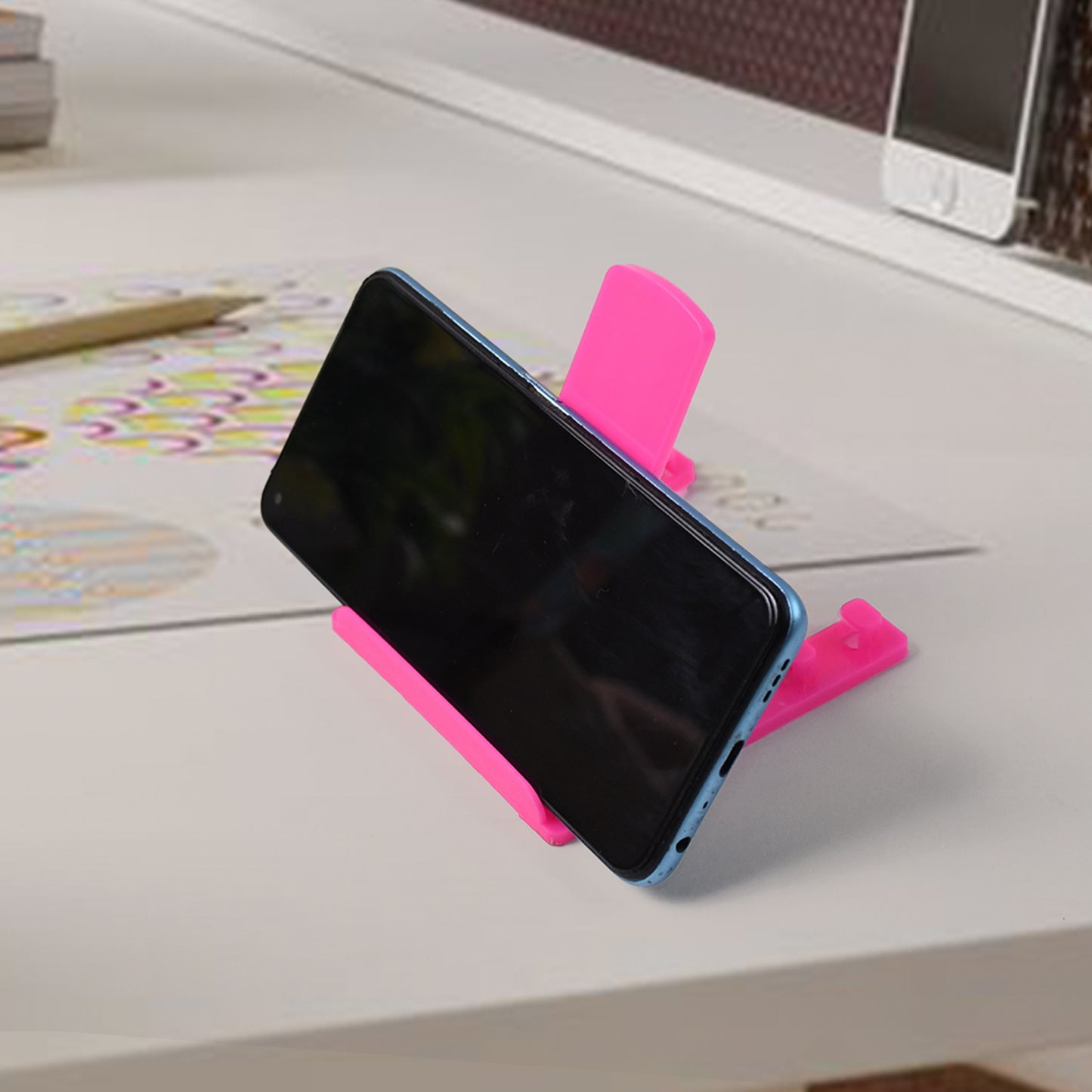 Foldable Mobile Stand Holder for Smartphones & Tablets - Adjustable Angle, Portable Design (1 Pc) - Happy Price - Image 5