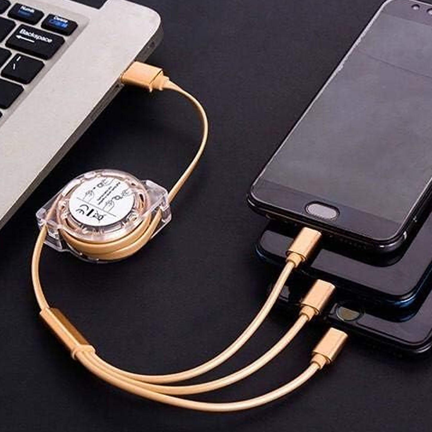 Retractable Charger Charging Cable Micro Usb Cable 3 In 1 Multi Charging Cable Compatible With Phone Type C Micro Android Usb And Other Mobile Devices (1 Pc) - Happy Price - Image 6