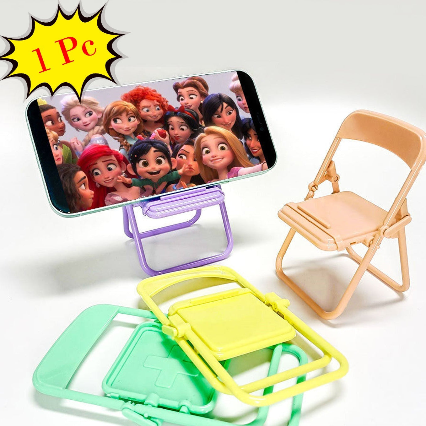 1 Pc Chair Mobile Stand Used In All Kinds Of Household And Official Purposes As A Stand And Holder For Mobiles And Smartphones Etc. - Happy Price - Image 1
