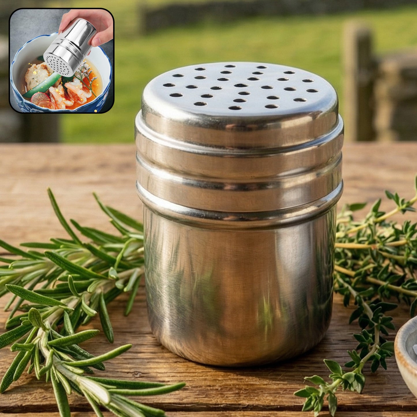 Stainless Steel Spice Dispenser Container (1 Pc) - Kitchen Seasoning Shaker - Happy Price - Image 2