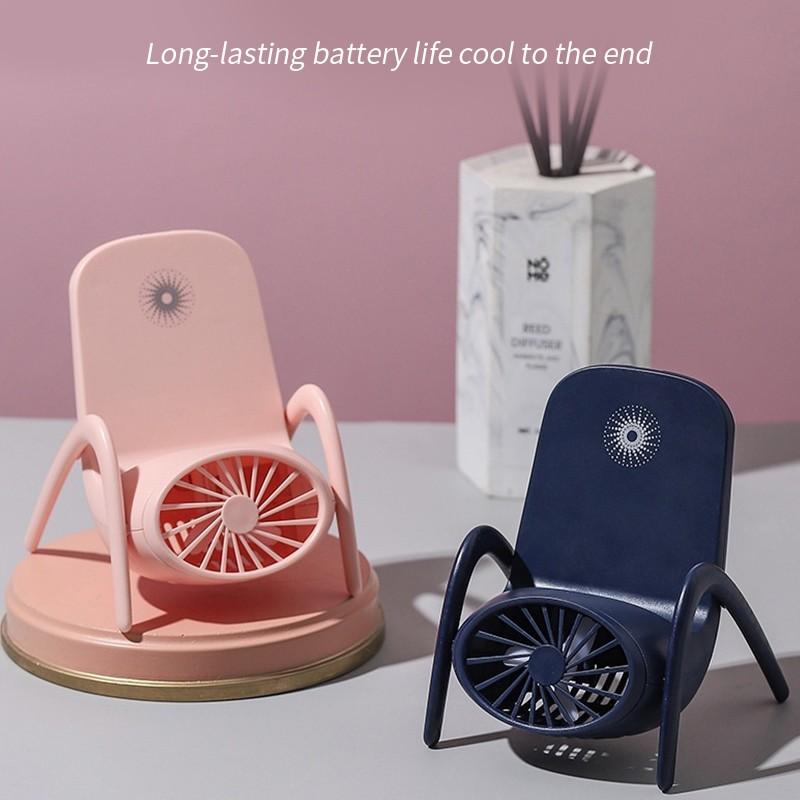 Portable Mobile Phone Holder Fan Personal Fan Multi- Function Fan Handheld Charging Fan (Battery Not Include) - Happy Price - Image 2