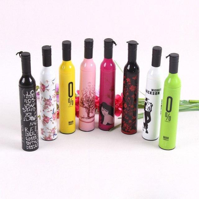 Pocket Folding Wine Bottle Umbrella - Happy Price - Image 1
