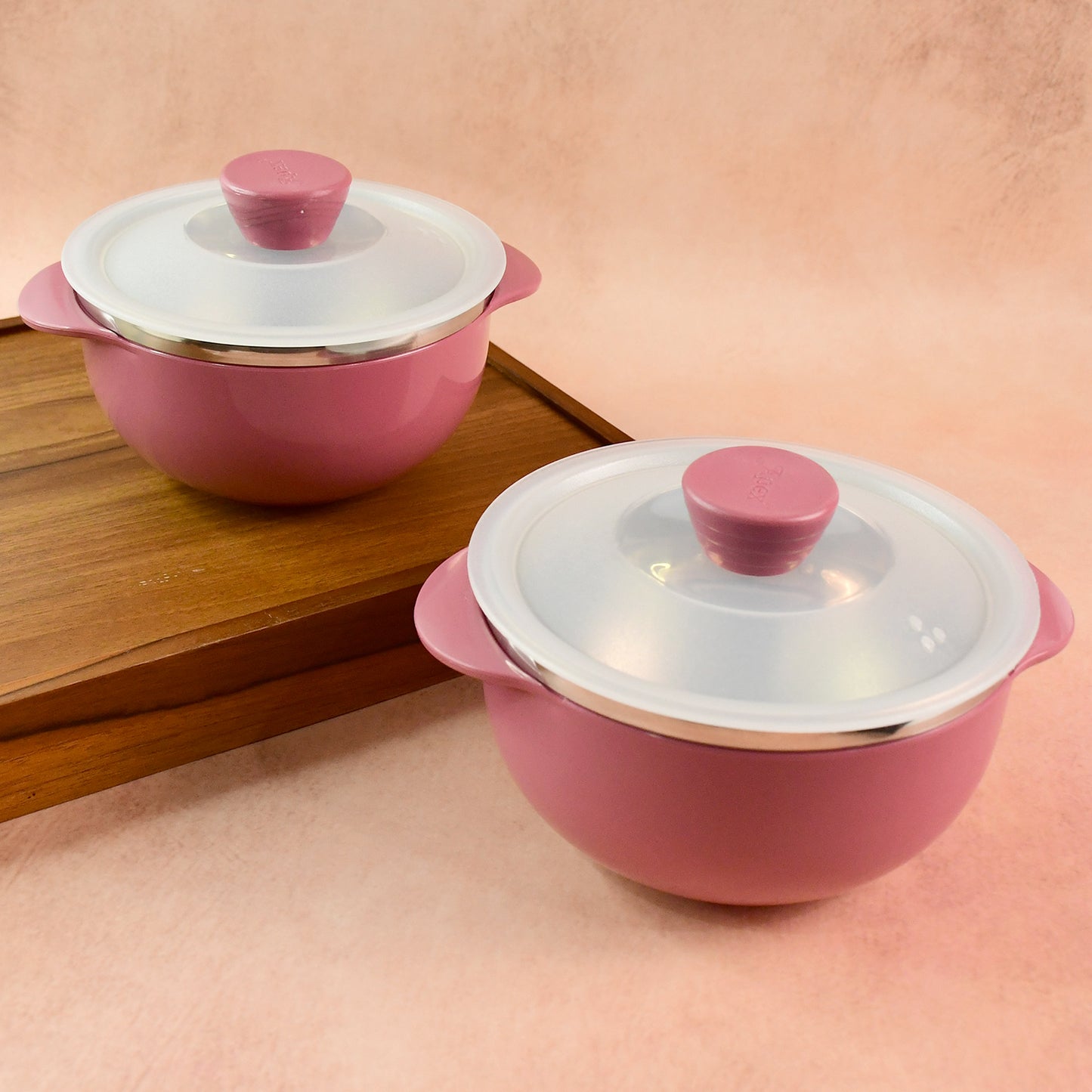 Apex Premium Plastic Serving Bowl Set With Lids (2 Pc) - Happy Price - Image 6