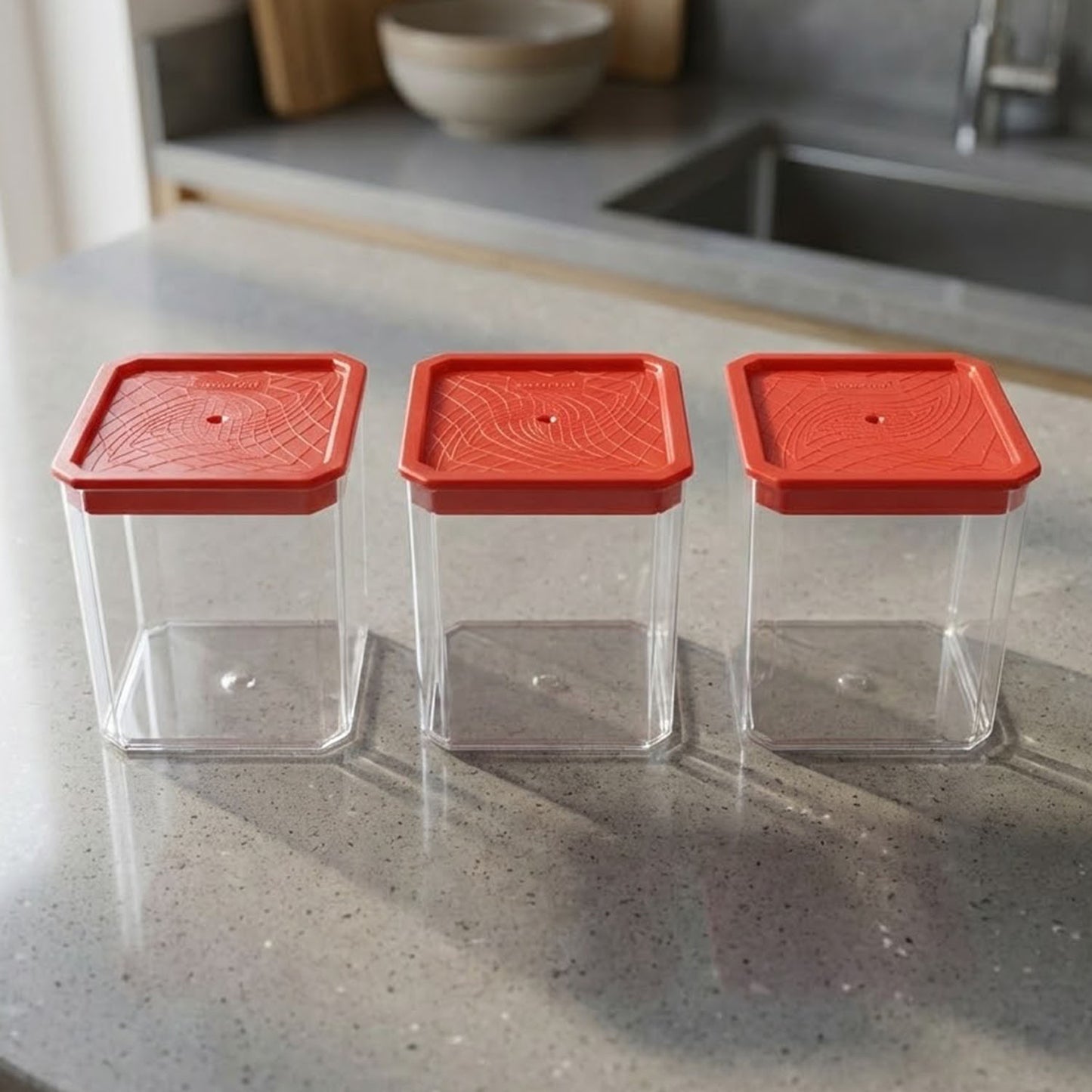 3 Piece Airtight Food Storage Containers - 350 ML Each - Happy Price - Image 3