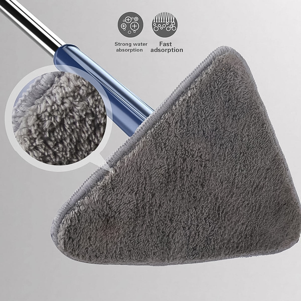 360° Rotating Triangle Mop with 113cm Long Handle - 1 Pc - Happy Price - Image 5