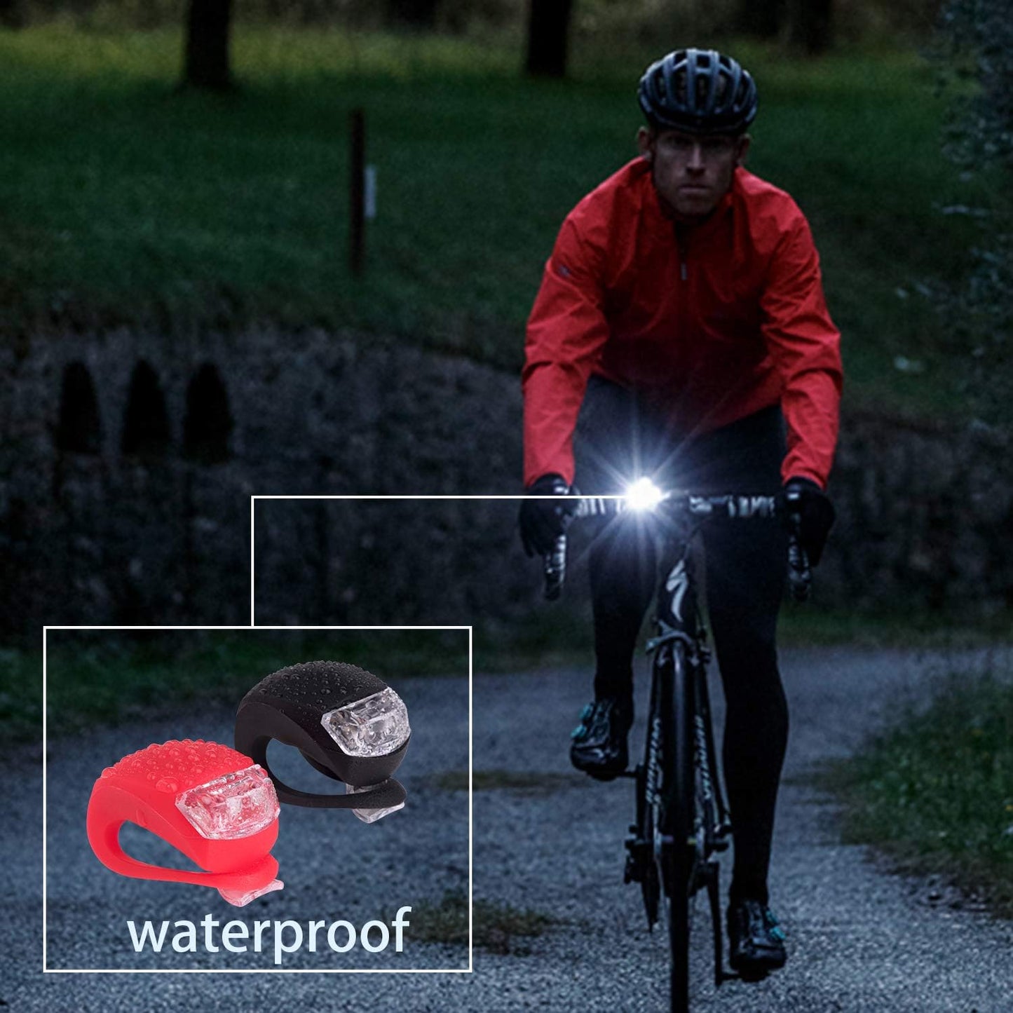 Silicone Led Bike Light Set (2 Pcs Set) - Happy Price - Image 6