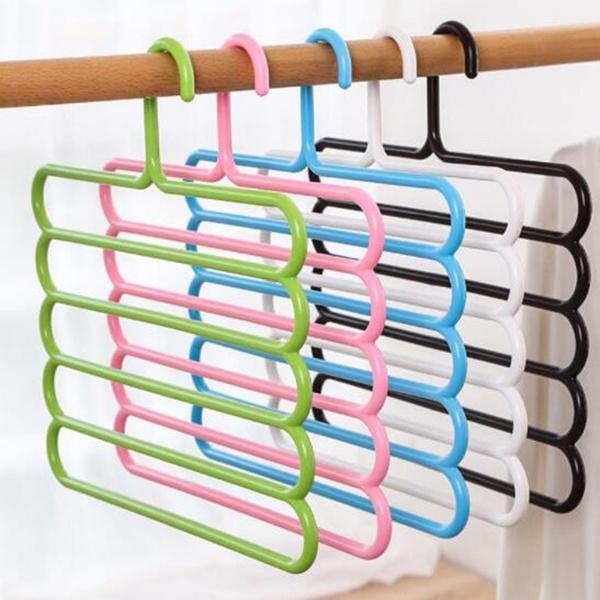 5 In 1 Multipurpose Plastic Hanger Assorted (5-layer) - Happy Price - Image 2