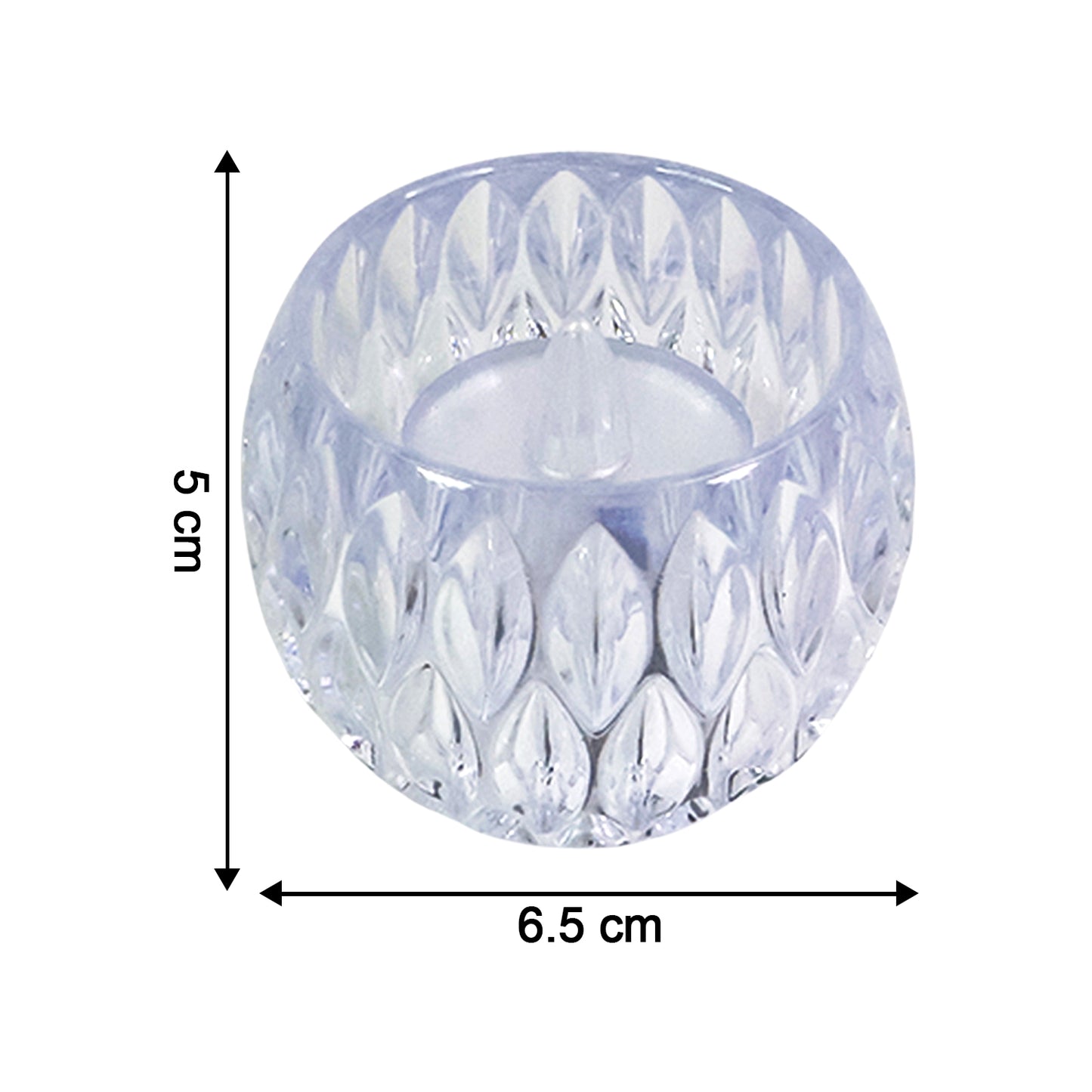 Set of 12 Crystal Effect LED Flameless Tealight Candles - Battery Operated Decorative Lamps - Happy Price - Image 6