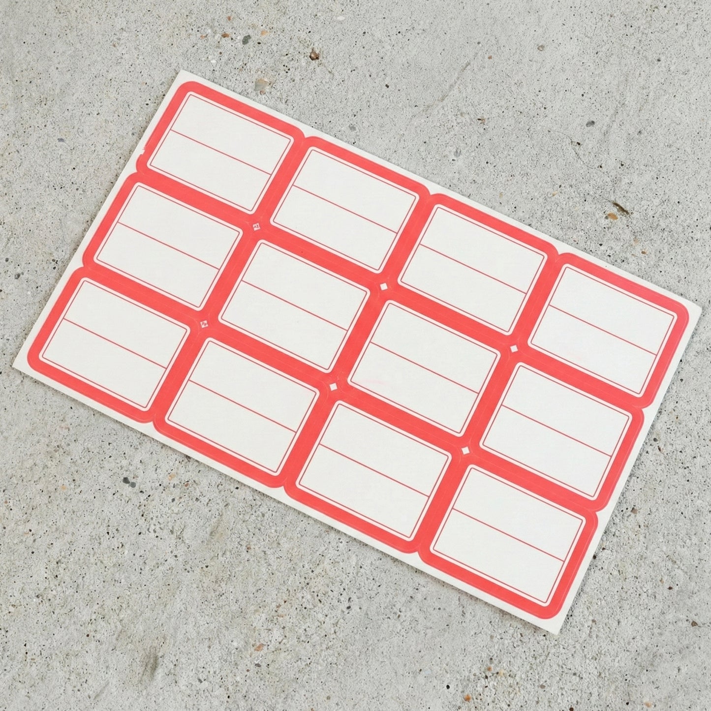 1 Sheet Red & White Rectangular Self-Adhesive Labels - Happy Price - Image 5