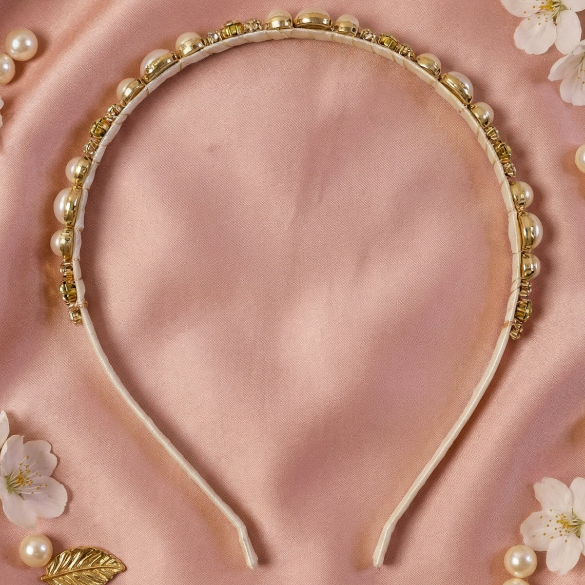 Elegant Pearl & Crystal Embellished Headband for Women (1 Pc) - Happy Price - Image 5