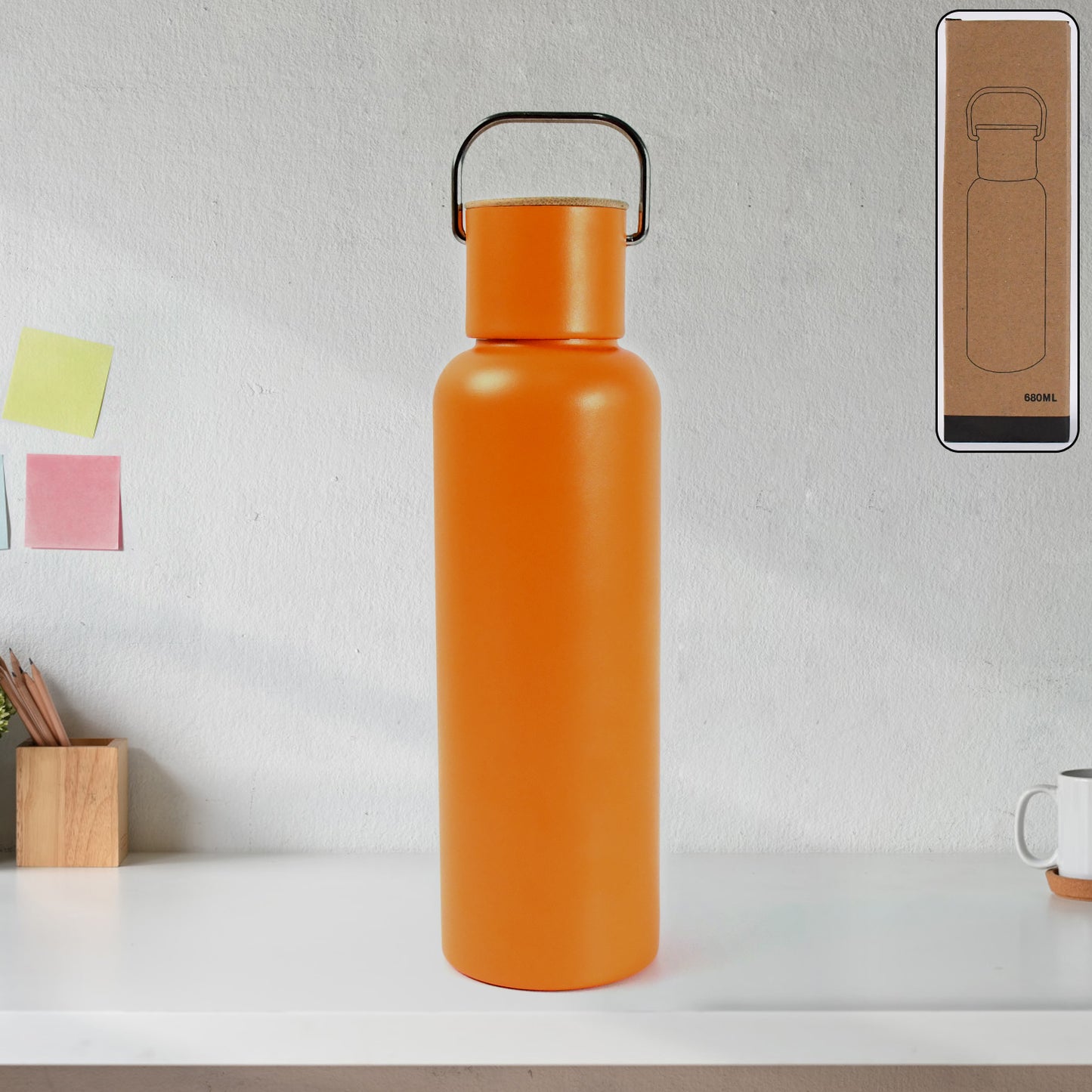 Water Bottle High Quality Premium Water Bottle Stainless Steel 680ml - Happy Price - Image 2