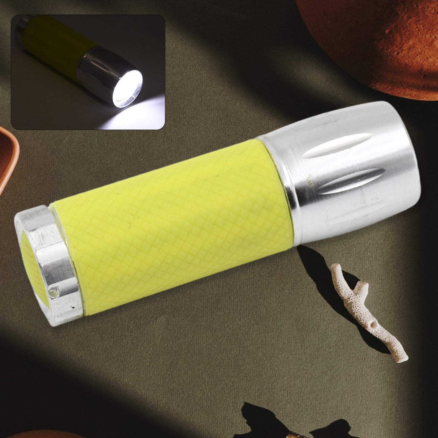 Portable Mini Torch Flashlight 9 Led Powerful High Lumens Pen Light Easy To Carry Portable Pocket Compact Torch For Emergency 3 Battery Operated (Battery Not Included 1 Pc) - Happy Price - Image 2