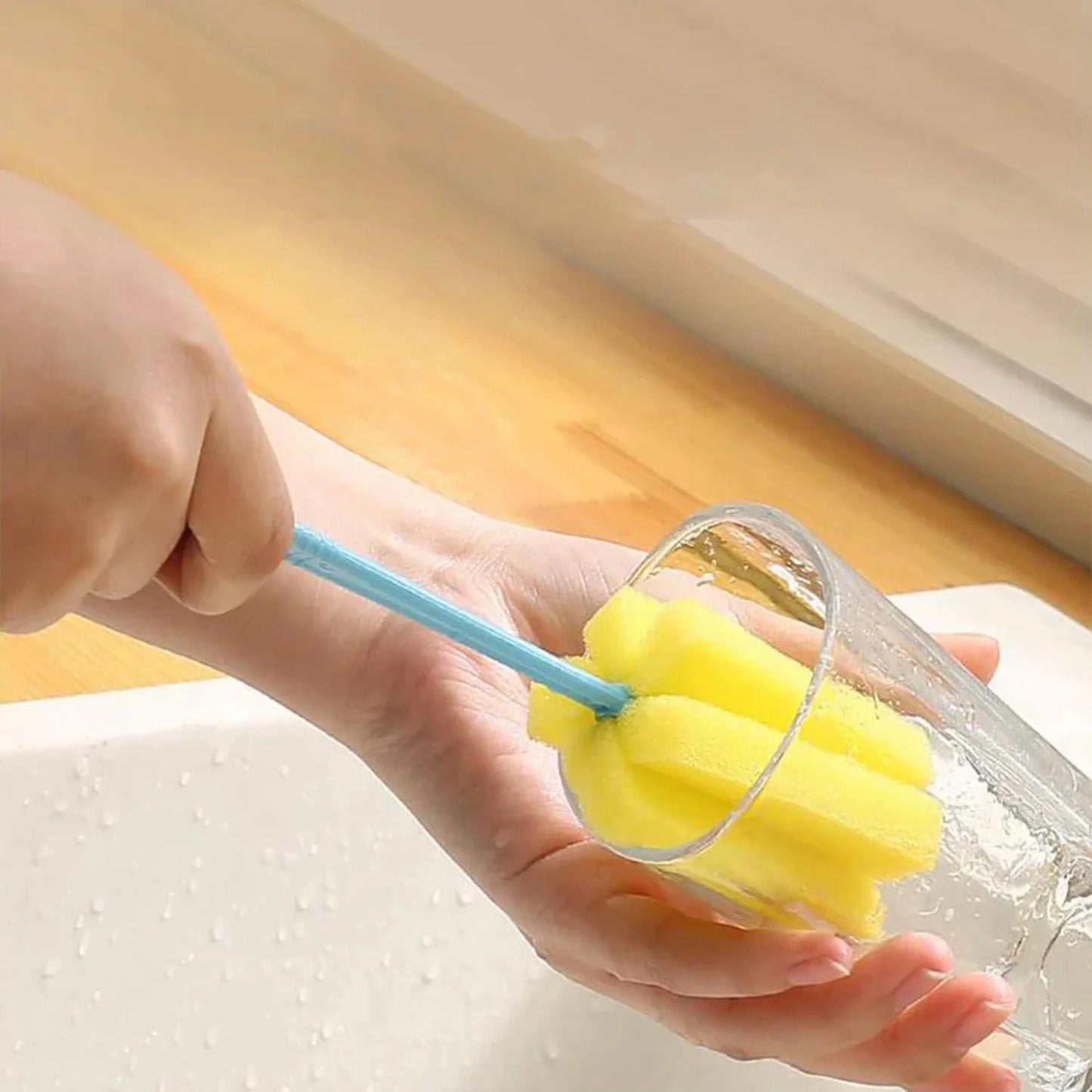 3-Piece Kitchen Cleaning Tool Set with Scrubber, Strainer & Bottle Brush - Happy Price - Image 6