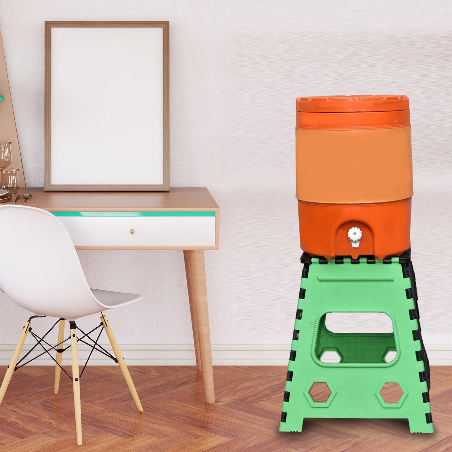 1pc 18inch Folding Stool For Adults And Kids Also For Kitchen Stepping With (Brown Box) - Happy Price - Image 6