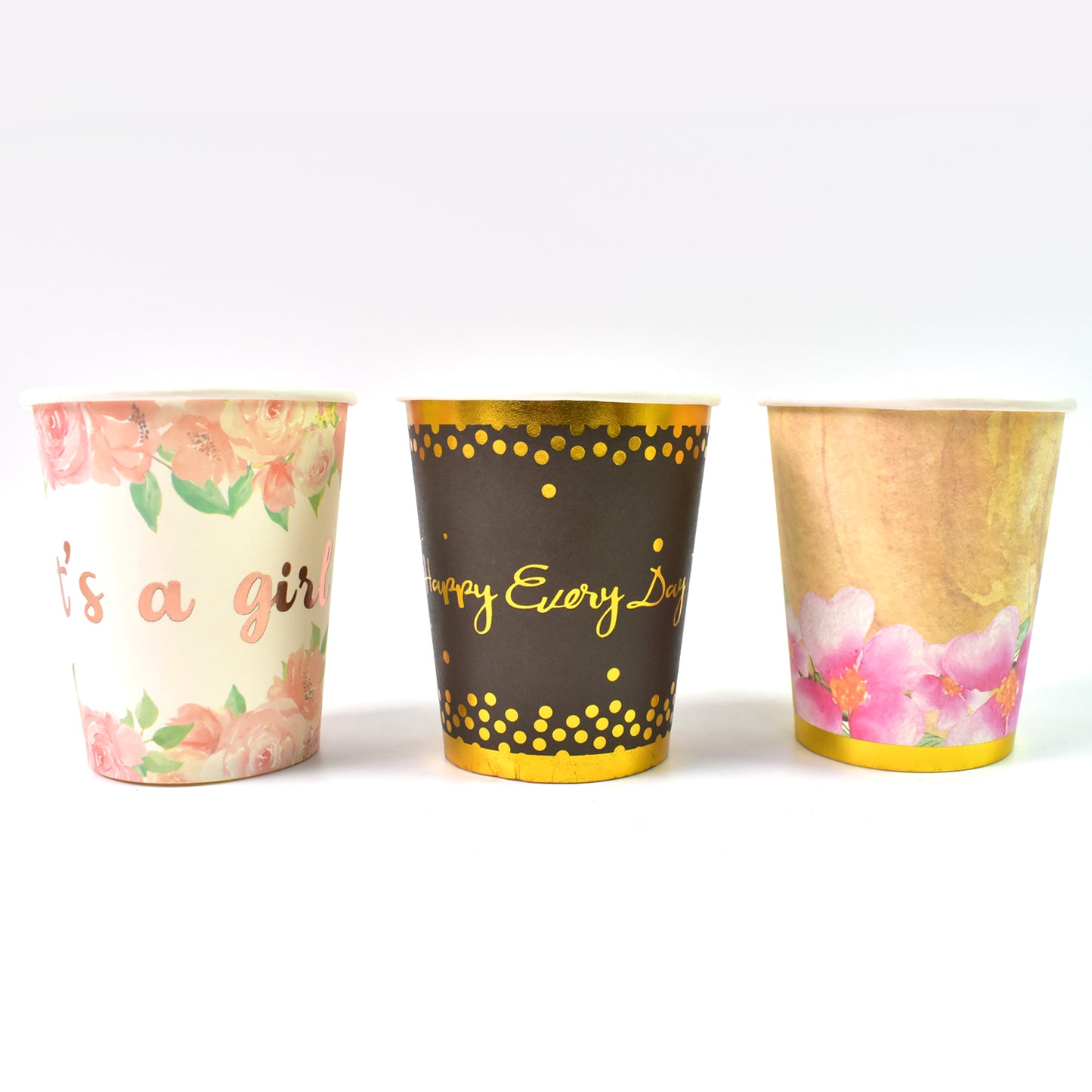 Disposable Paper Cups Disposable Tea Coffee Cups (3 Pcs Set Mix Color) - Happy Price - Image 5