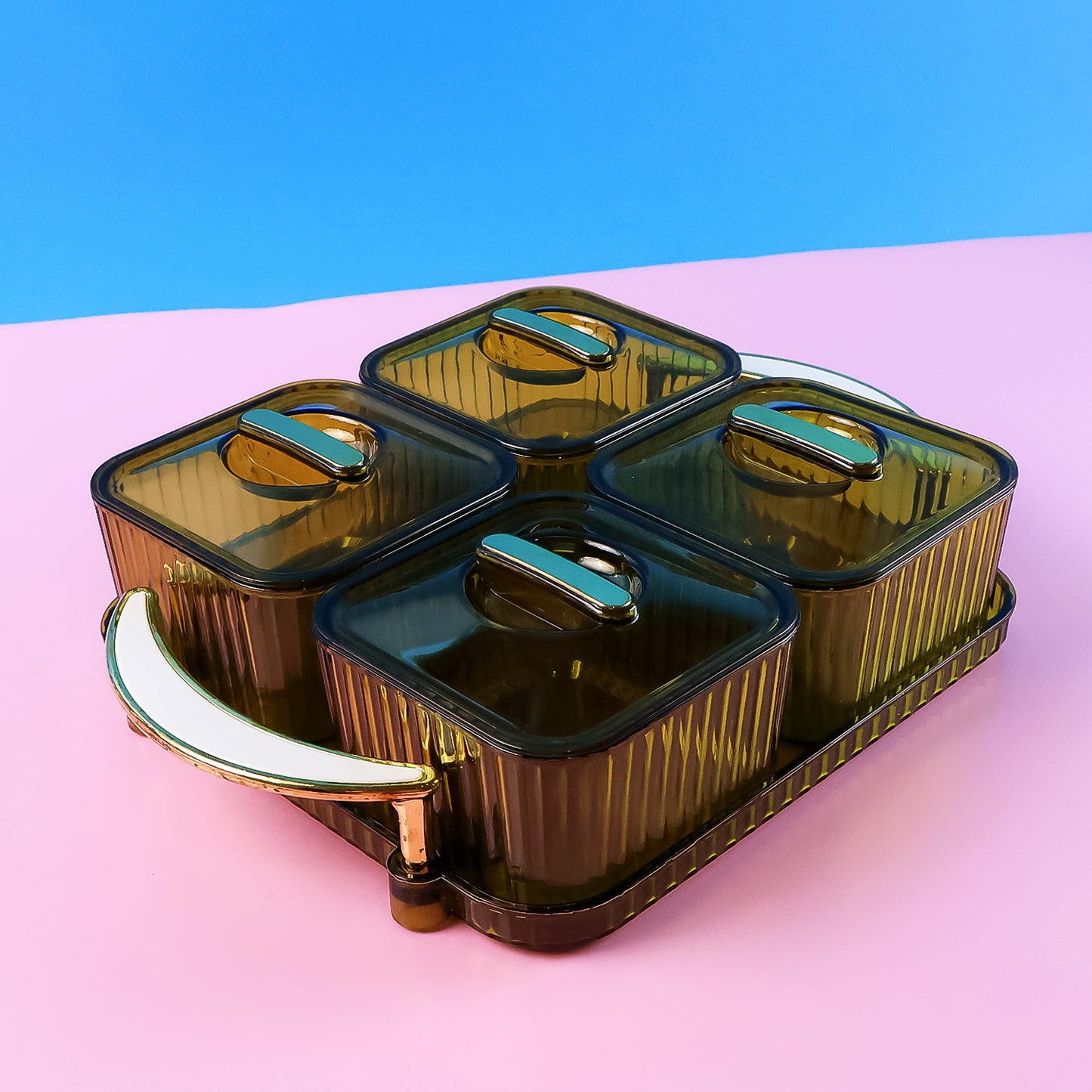 Luxury Delight 4-piece Dryfruit Storage Box (1 Set) - Happy Price - Image 5