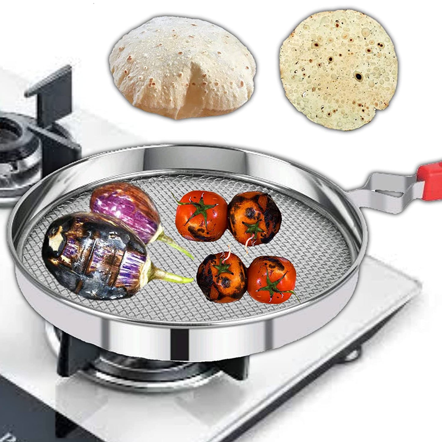 Steel Roaster Grill Jali For Papad Tandoor Chapati Roast Use ( 1 Pc ) - Happy Price - Image 6