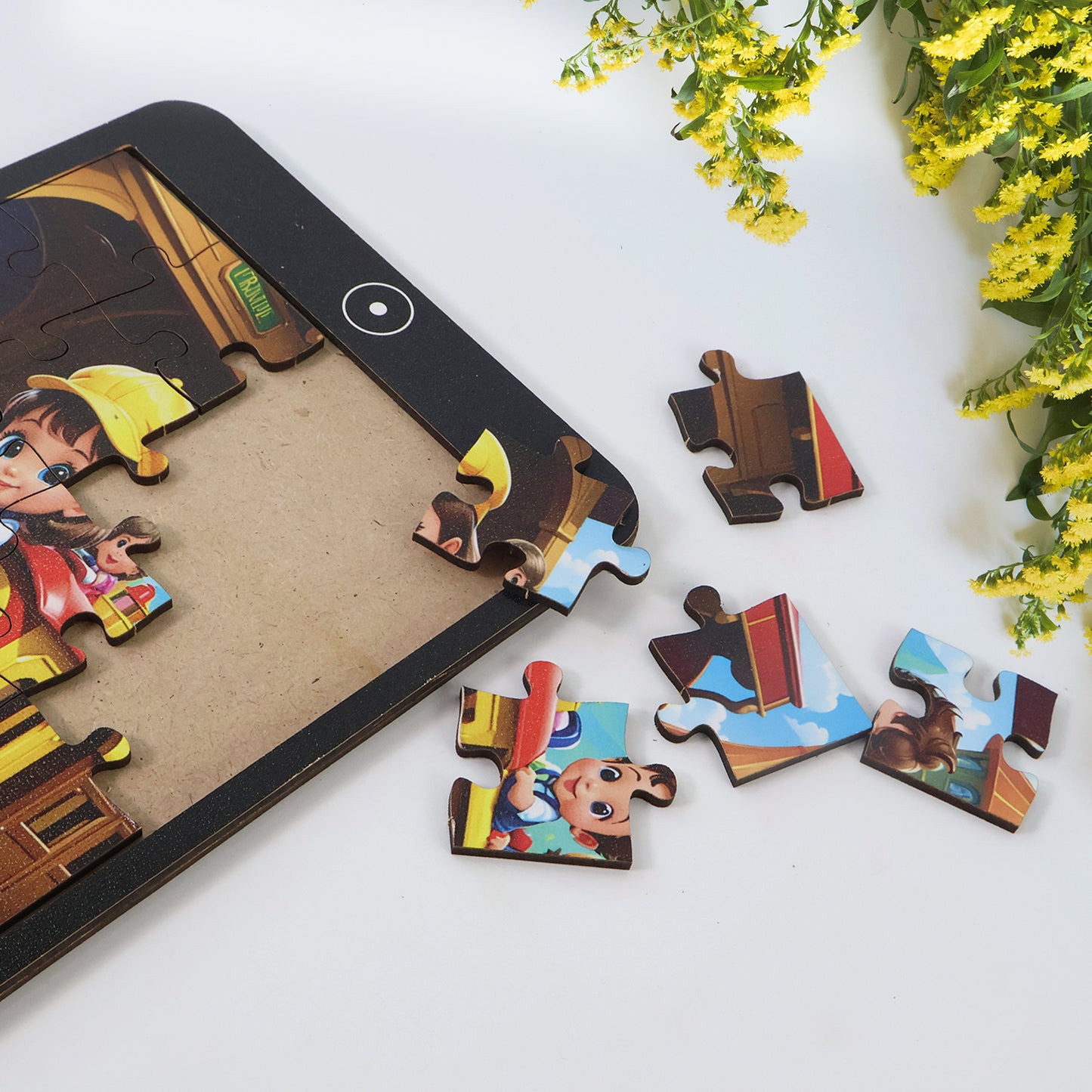 Kids Cartoon Jigsaw Puzzle - 1 Pc Mobile Shape Educational Toy - Happy Price - Image 3