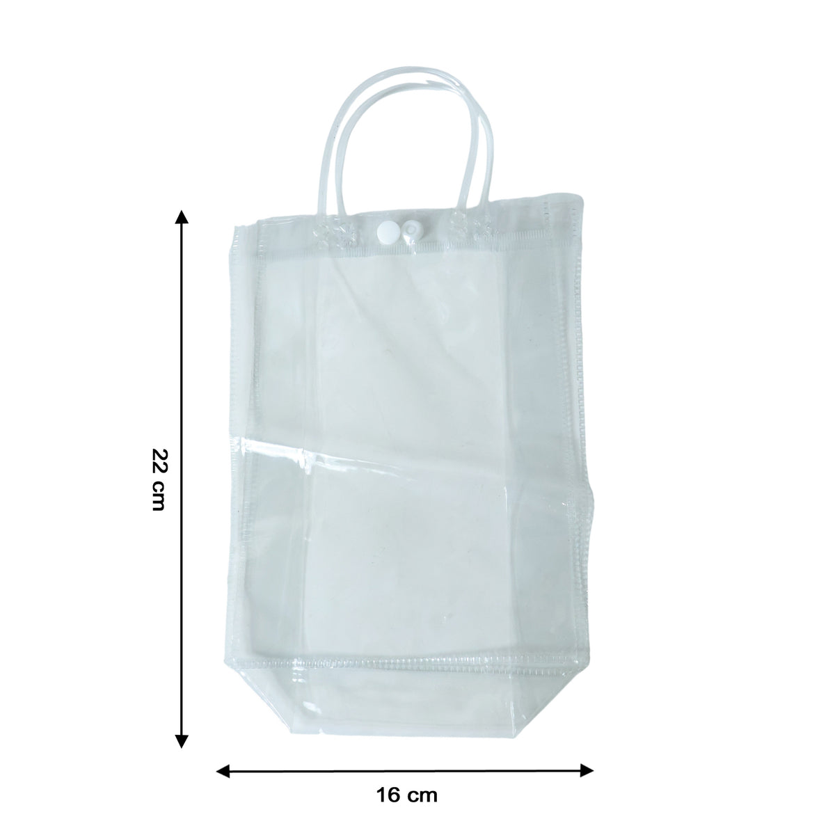 Transparent PVC Carry Bag with Handle - 22 x 16 cm (1 Pc) - Happy Price - Image 5