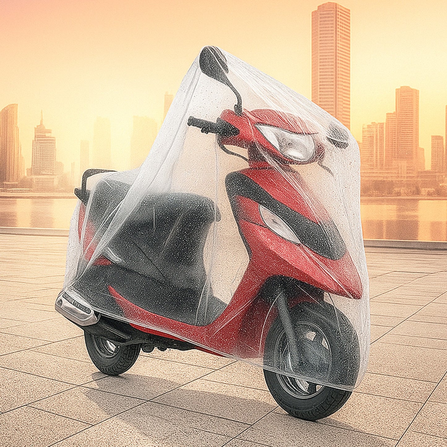 Small Disposable Scooter Cover - 1 Pc Transparent Plastic for Activa - Happy Price - Image 6