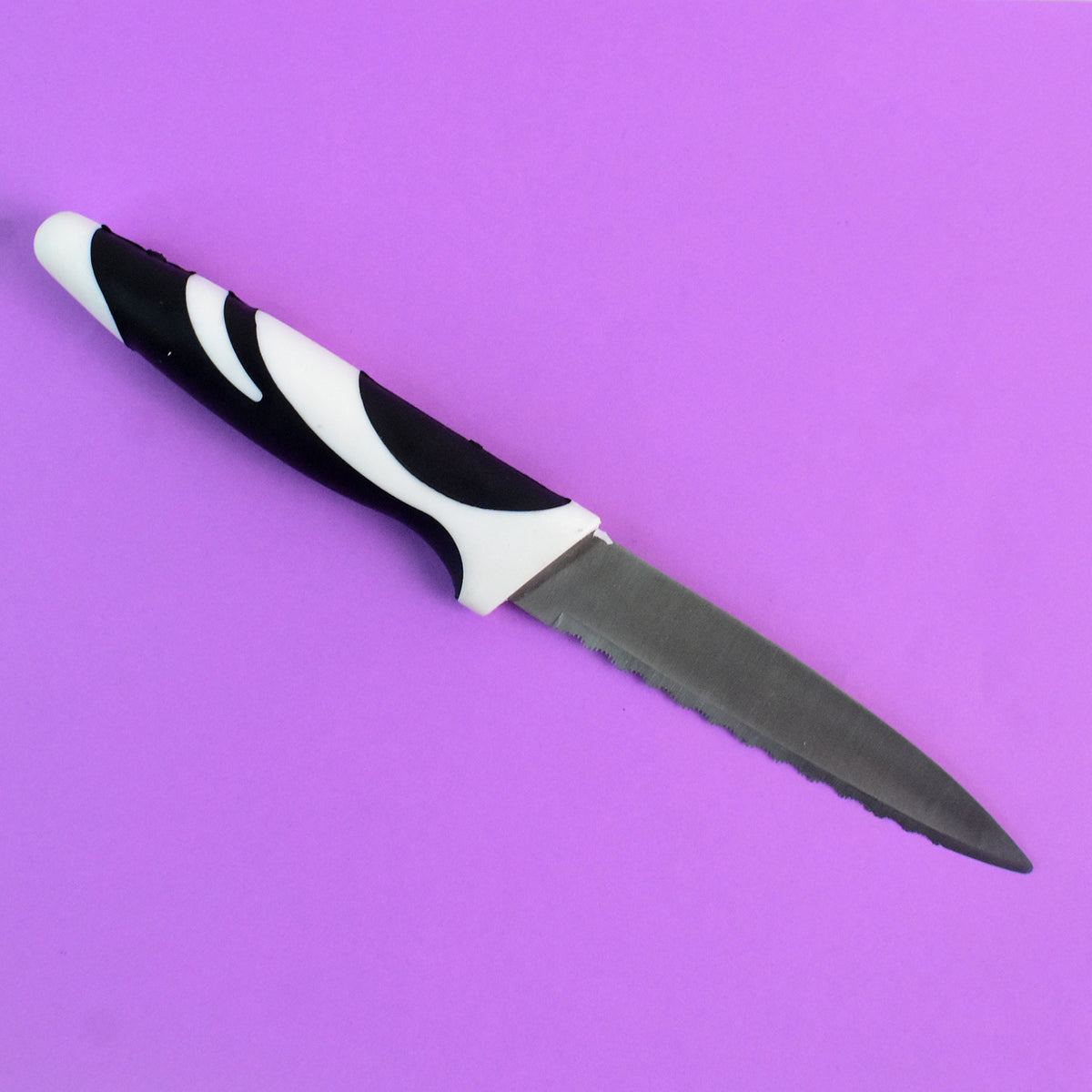 Ritu Stainless Steel Serrated Kitchen Knife with Zebra Handle (1 Pc) - Happy Price - Image 5