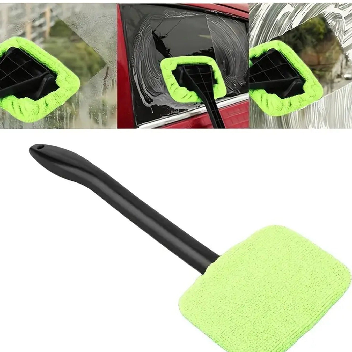 Windshield Clean Car Glass Cleaner Wiper With Microfiber Cloth (1 Pc 38 Cm Long) - Happy Price - Image 1