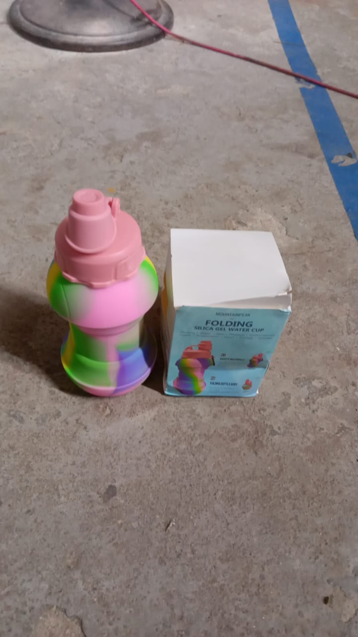 Flexible Collapsible Silicone Sports Water Bottle (260 Ml 20 Cm Folding) - Happy Price - Image 7