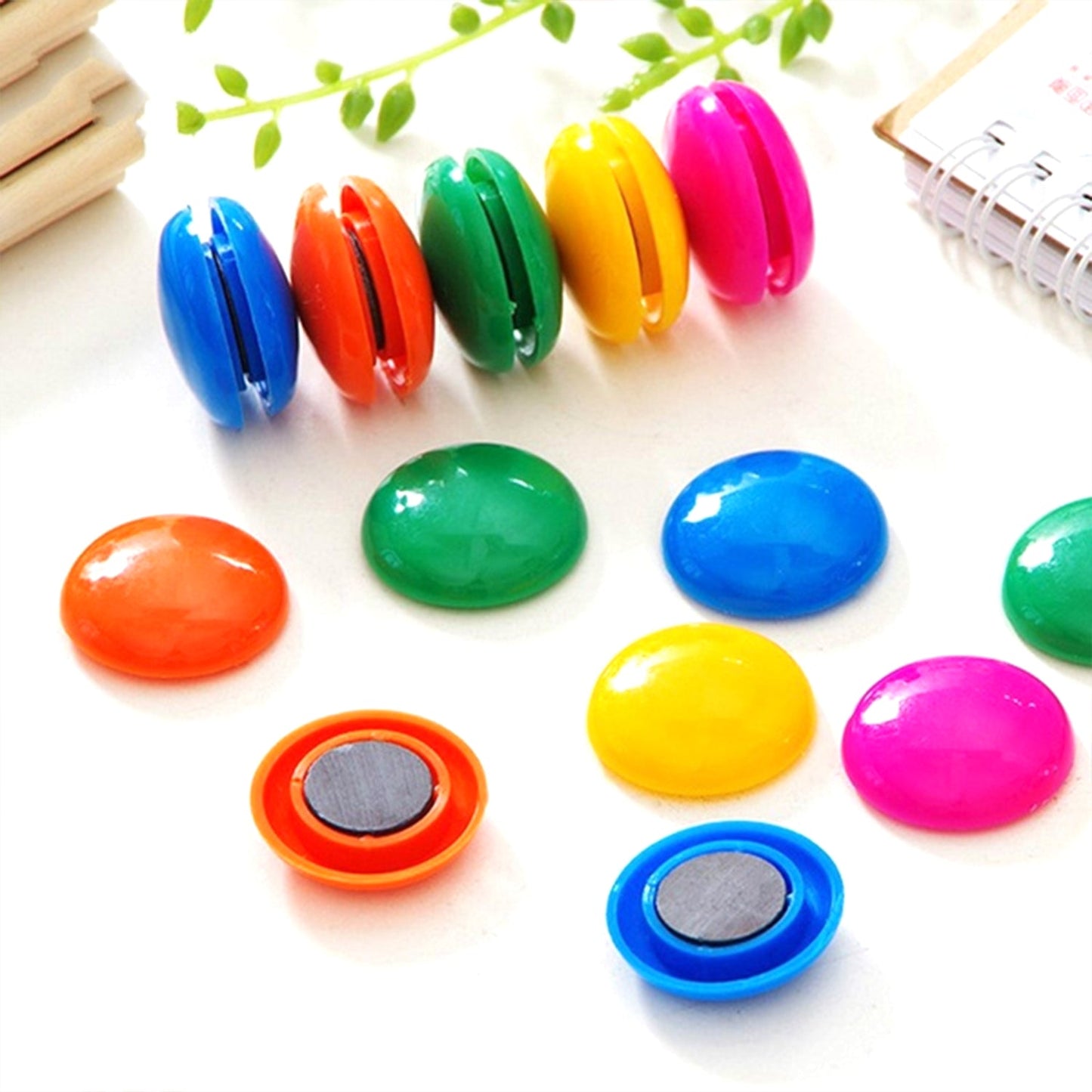 White Board Magnetic Particle Circle 2cm Color Magnetic Nail Household Teaching Magnet Strong Plastic Magnetic Buckle (Pack Of 200pc) - Happy Price - Image 7