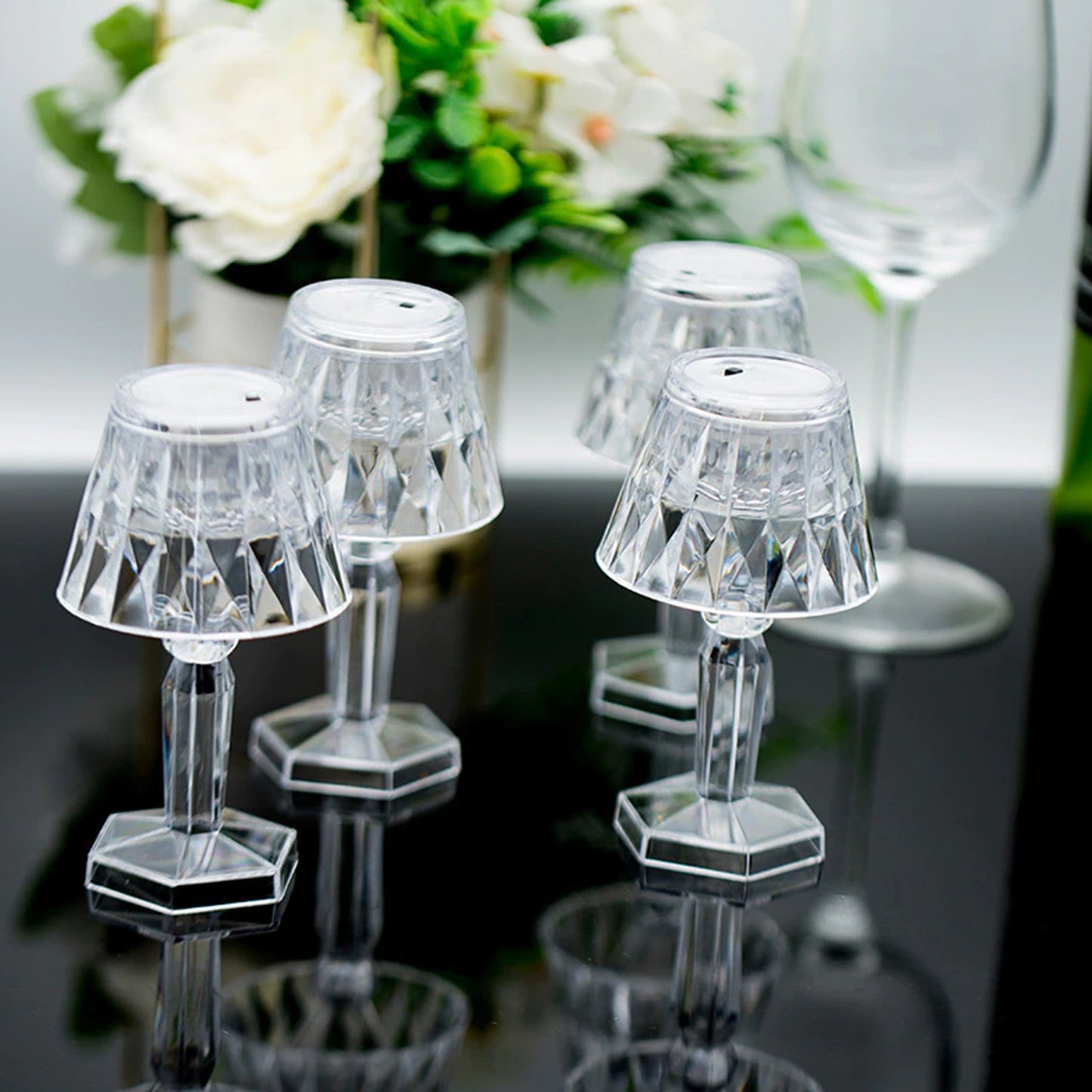 2in1 Transparent Mini Crystal Table Lamp With Reflection Light - Happy Price - Image 6