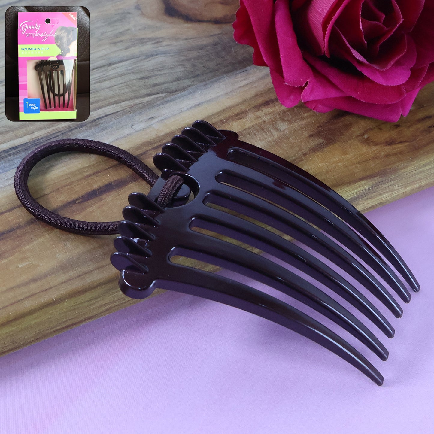 Ponytail Styling Comb with Elastic Loop - 1 Piece - Happy Price - Image 6
