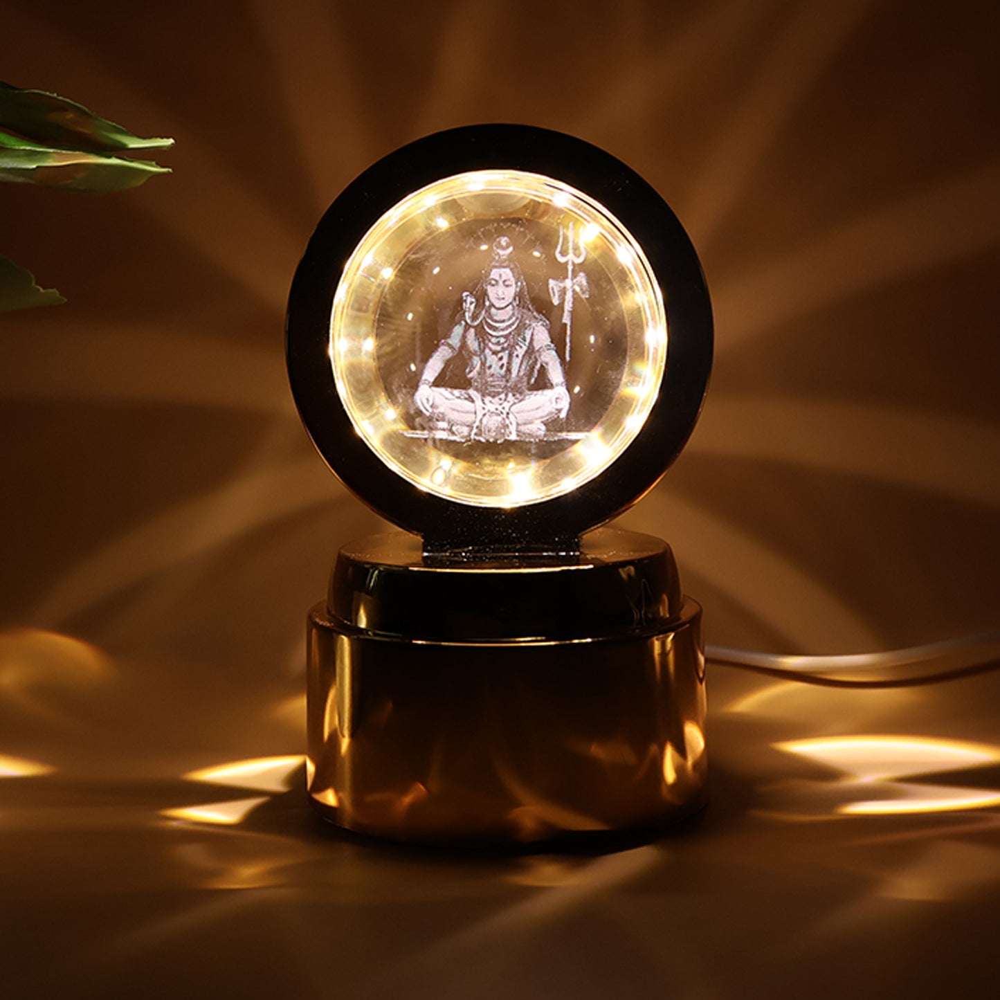 Mahadev 3D Crystal Ball Rotating Night Light (1 Pc) - Great Price - Image 6