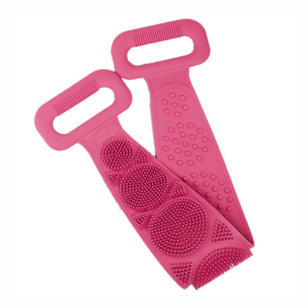 Silicone Body Back Scrubber Double Side Bathing Brush For Skin Deep Cleaning - Happy Price - Image 7
