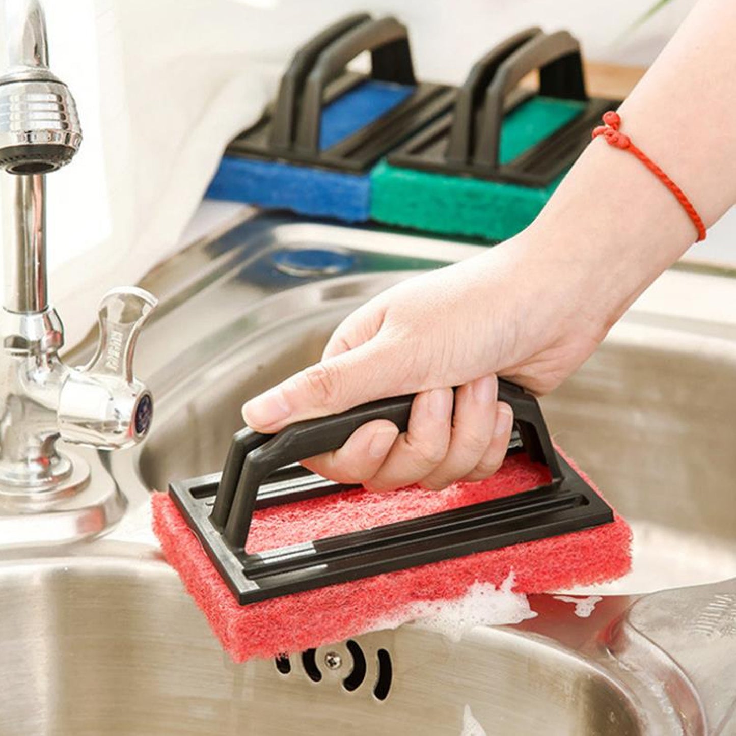 Tile Cleaning Multipurpose Scrubber Brush With Handle - Happy Price - Image 2