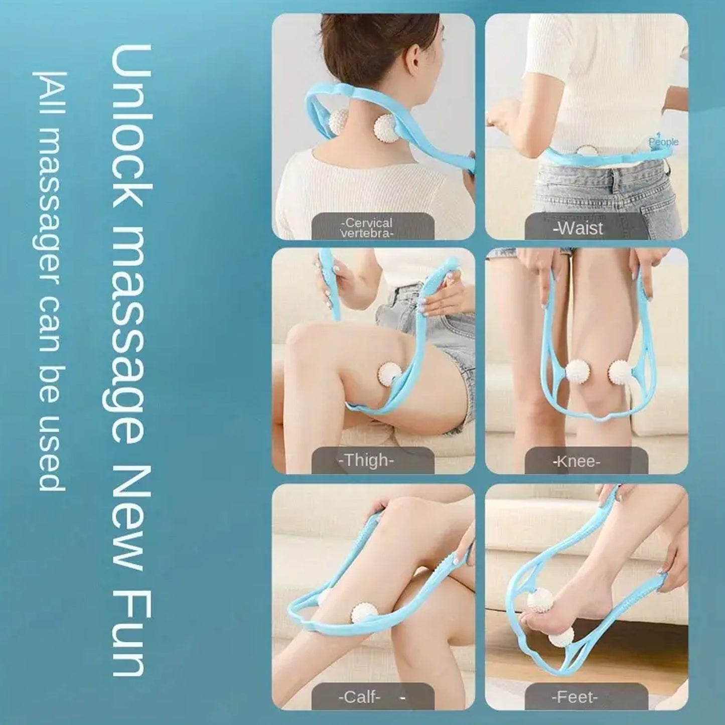 Neck Shoulder Massager 13.5x7.08in Portable Relieving The Back For Men Relieving The Waist Women - Happy Price - Image 3