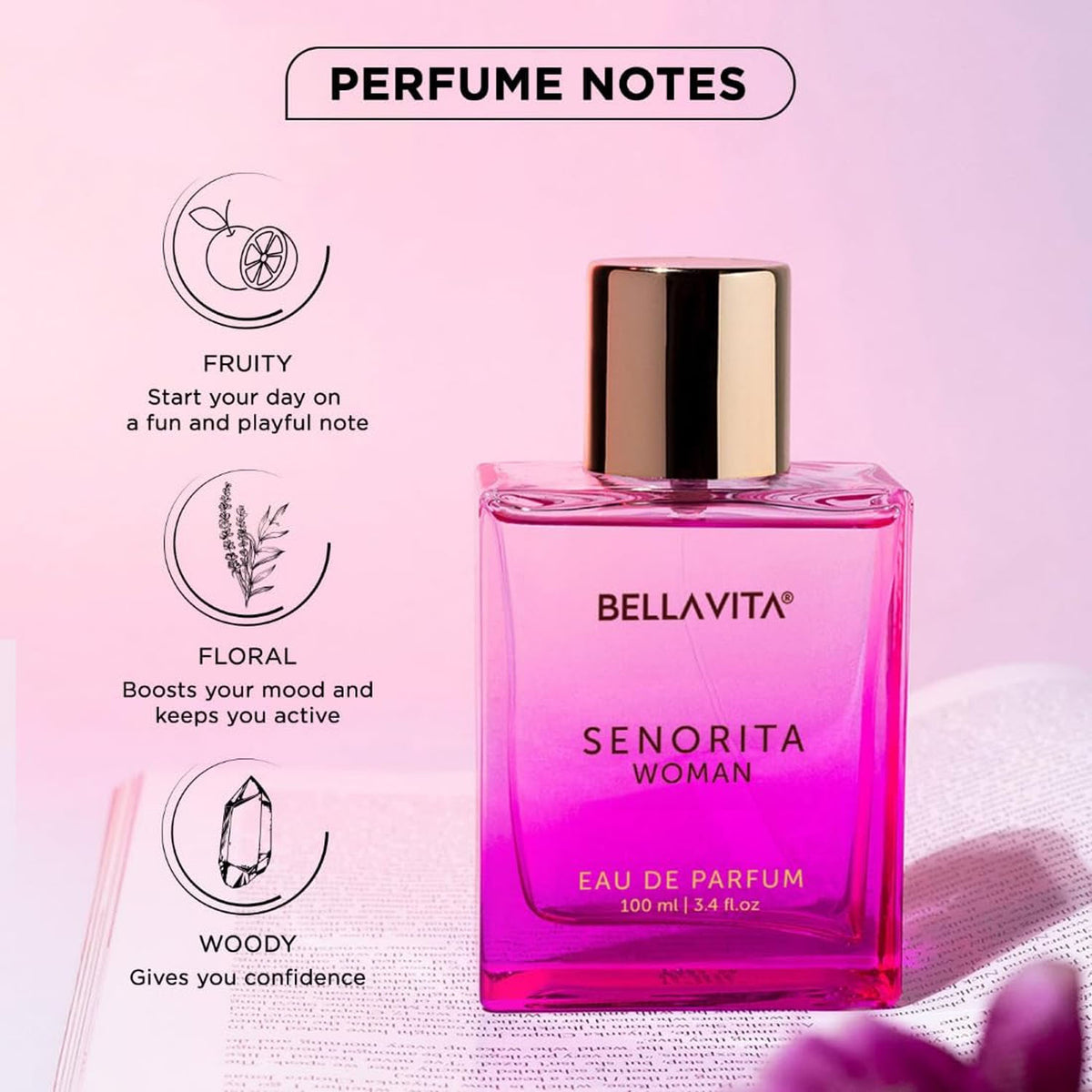 Bellavita Senorita Eau De Perfume for Women, 100 ML - Floral Fruity Scent - Great Price - Image 6