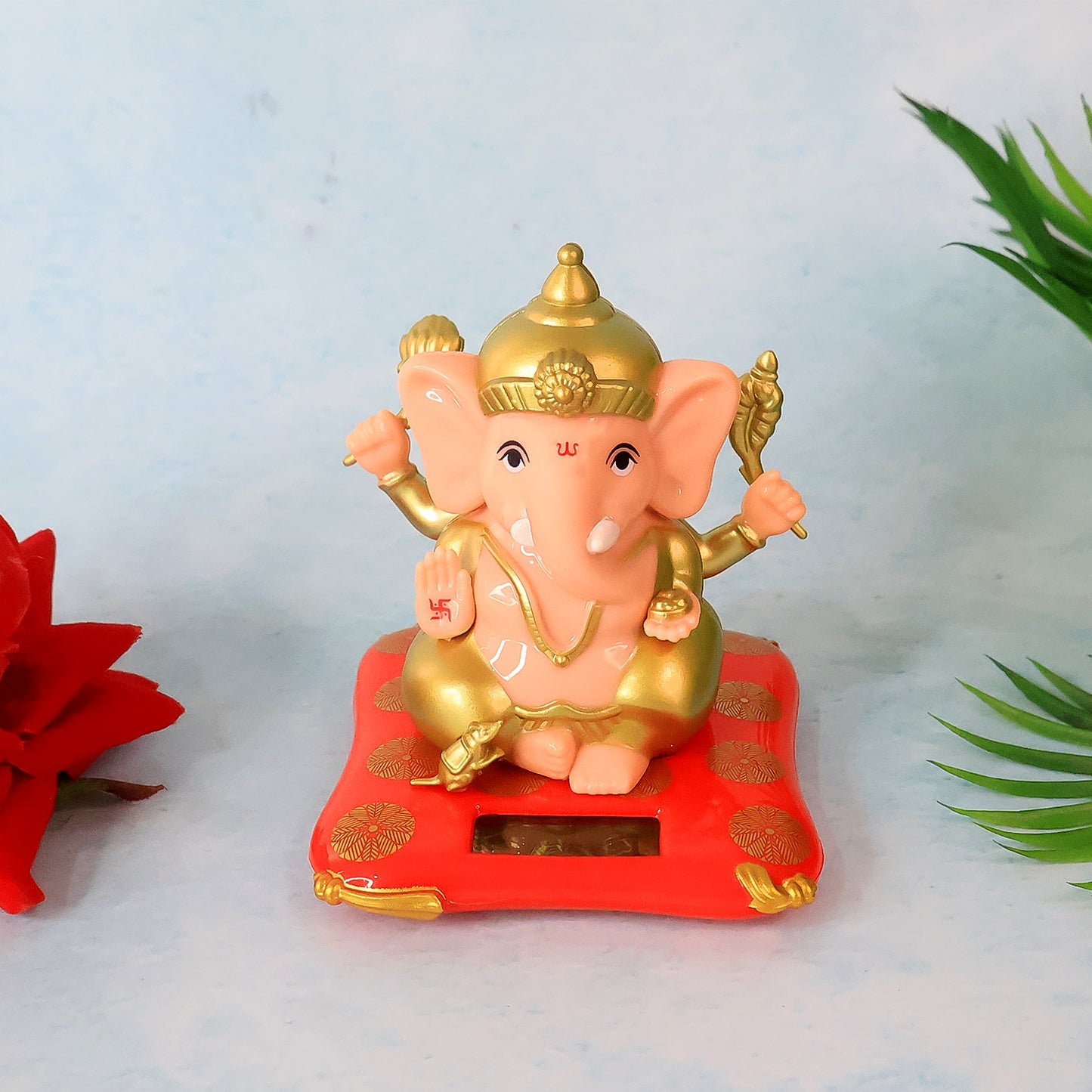Solar Powered Lord Ganesh Idol - Medium Size Decorative Statue (1 Pc) - Happy Price - Image 6