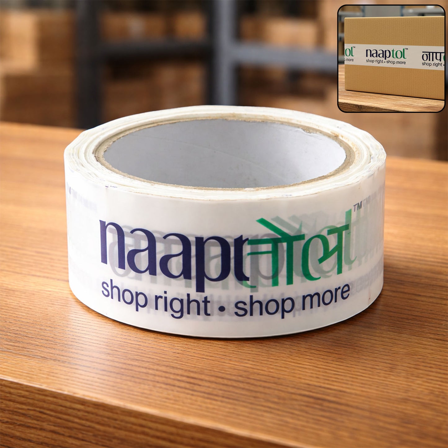 Naaptol Printed Heavy Duty Packaging Tape 100x50 Mm (1 Pc)