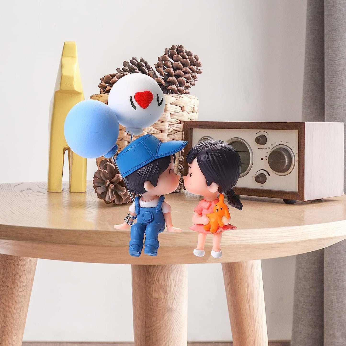 Cute Couple Car Dashboard Decor Set - 1 Pc - Great Price - Image 2