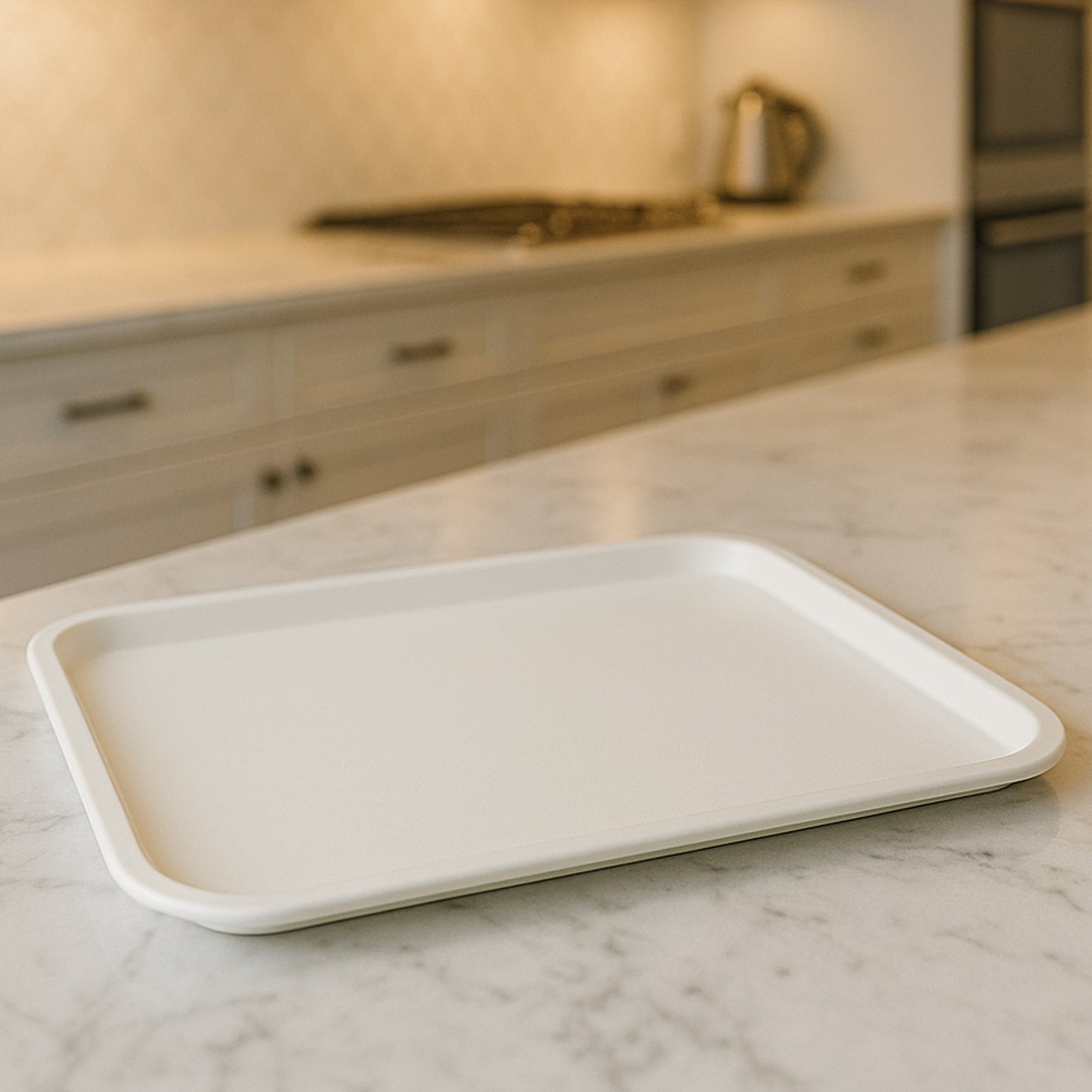Large Plastic Serving Tray 40x30 cm - Sturdy & Lightweight for Home & Office (1 Pc) - Happy Price - Image 6