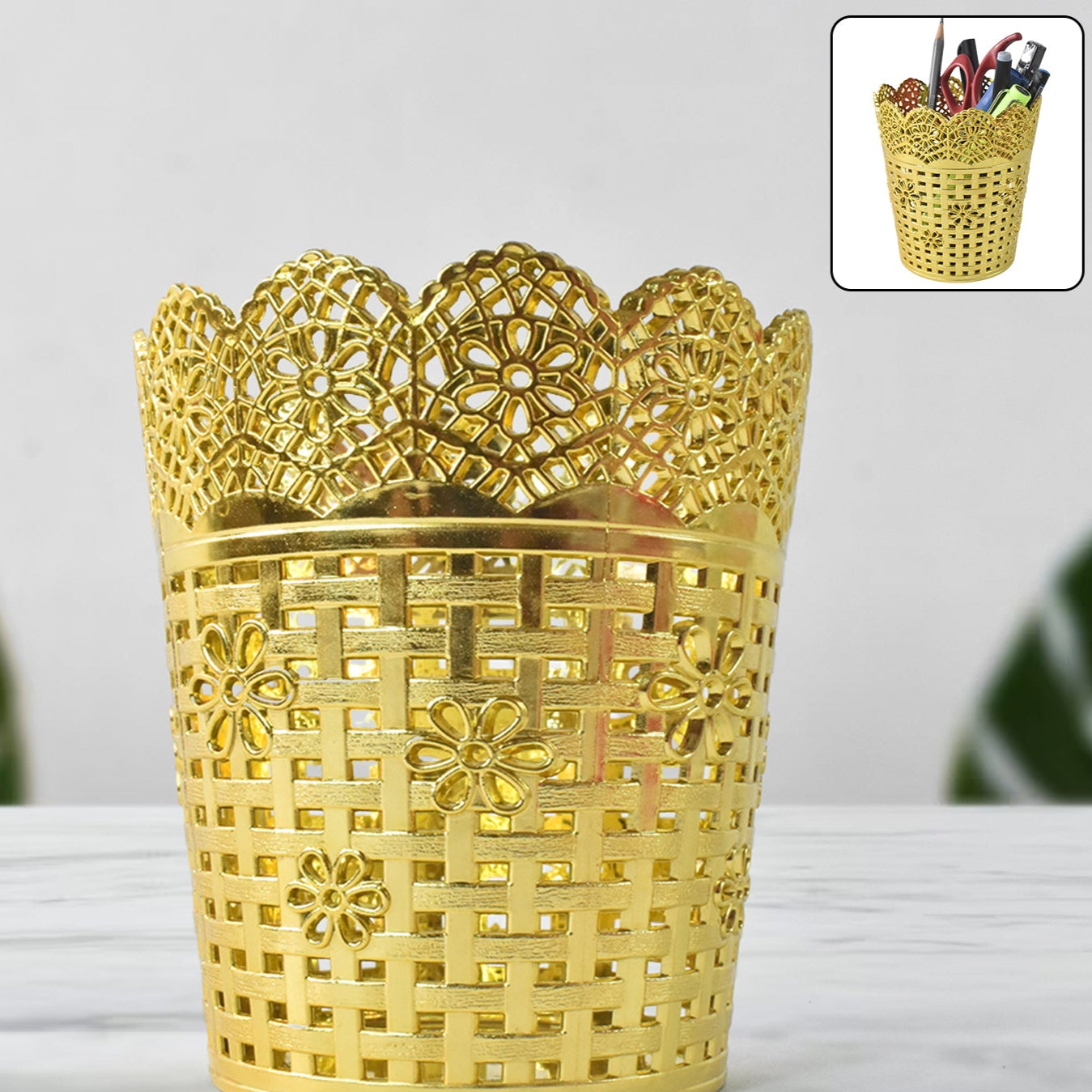 Pen Holder Office Desk Metal Mesh Pen Stand (1 Pc) - Happy Price - Image 1