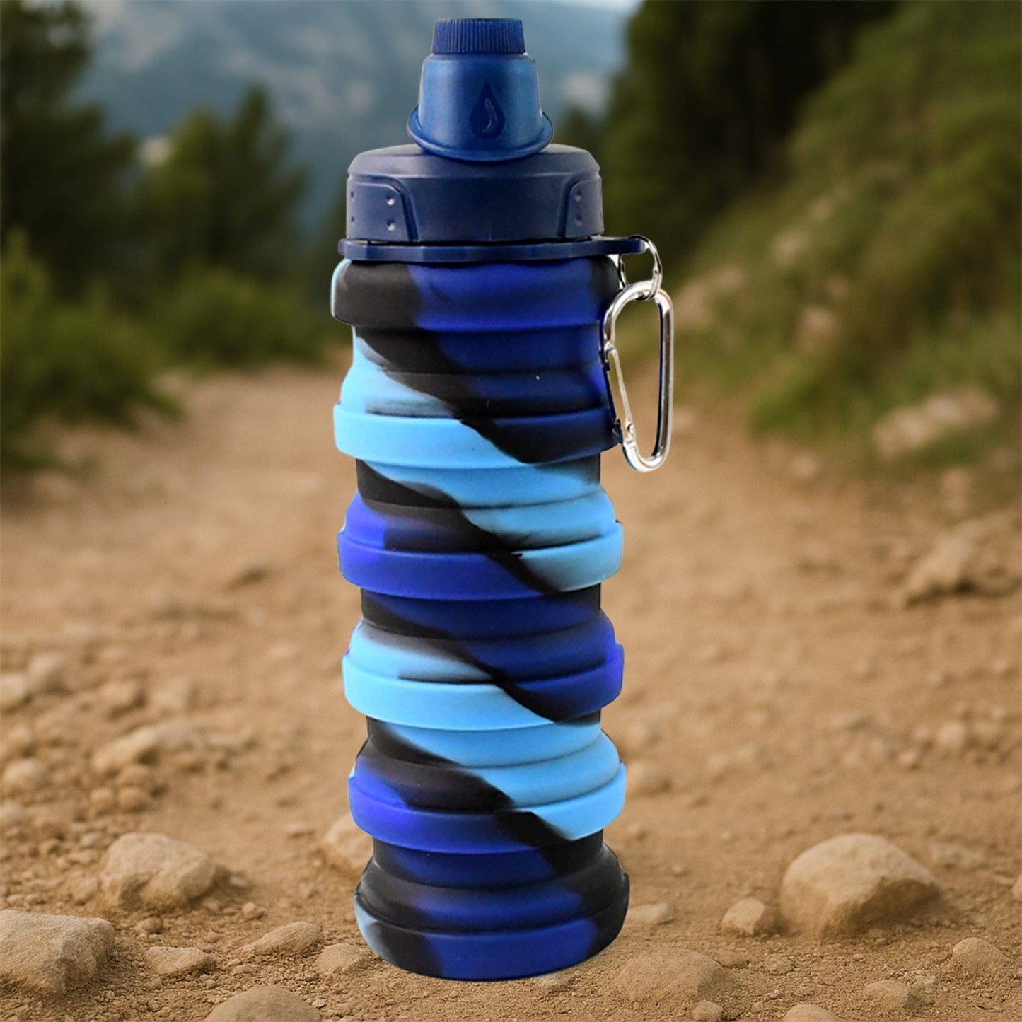 Silicone Foldable Water Bottle - 500 ML Capacity, Portable & Leak-Proof - Happy Price - Image 4