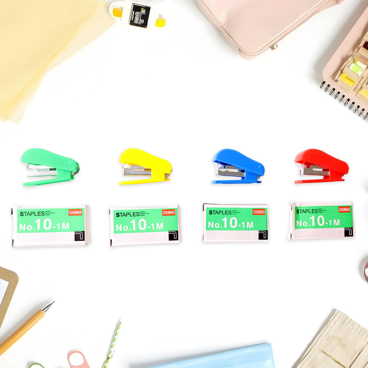 20 Pcs Mini Stapler Set with No.10 Staples - Assorted Colors - Happy Price - Image 5