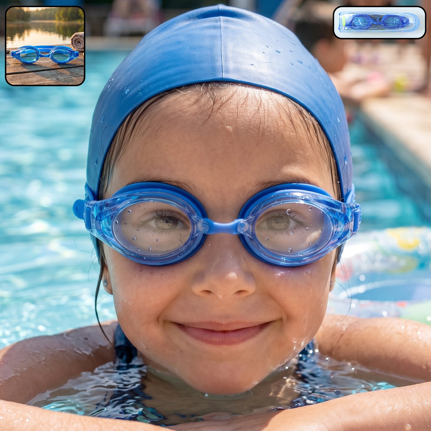 Kids Professional Style Swimming Goggles With Anti-fog 1 Pc