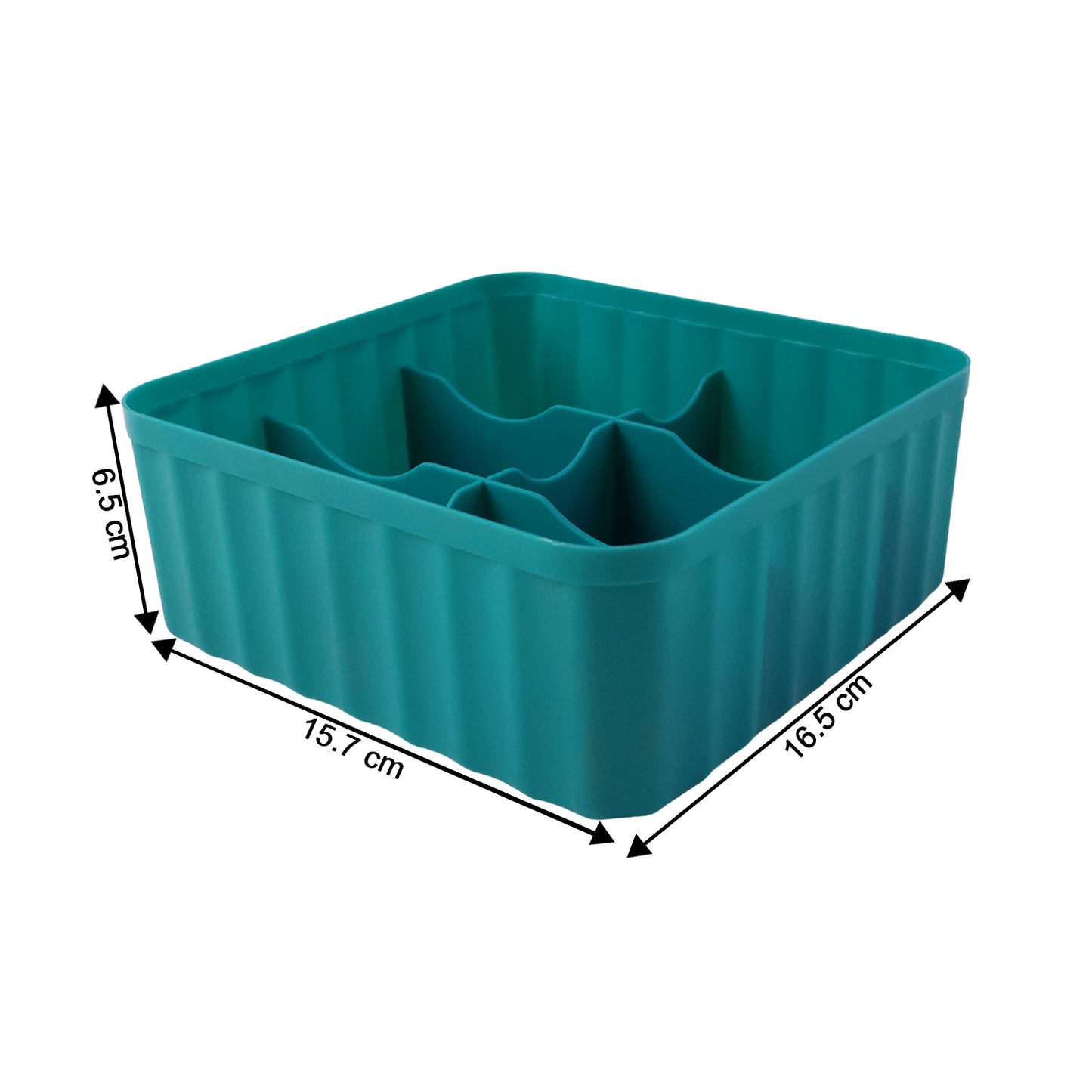 Set of 2 Square Storage Boxes with 6 Compartments Each - Happy Price - Image 5