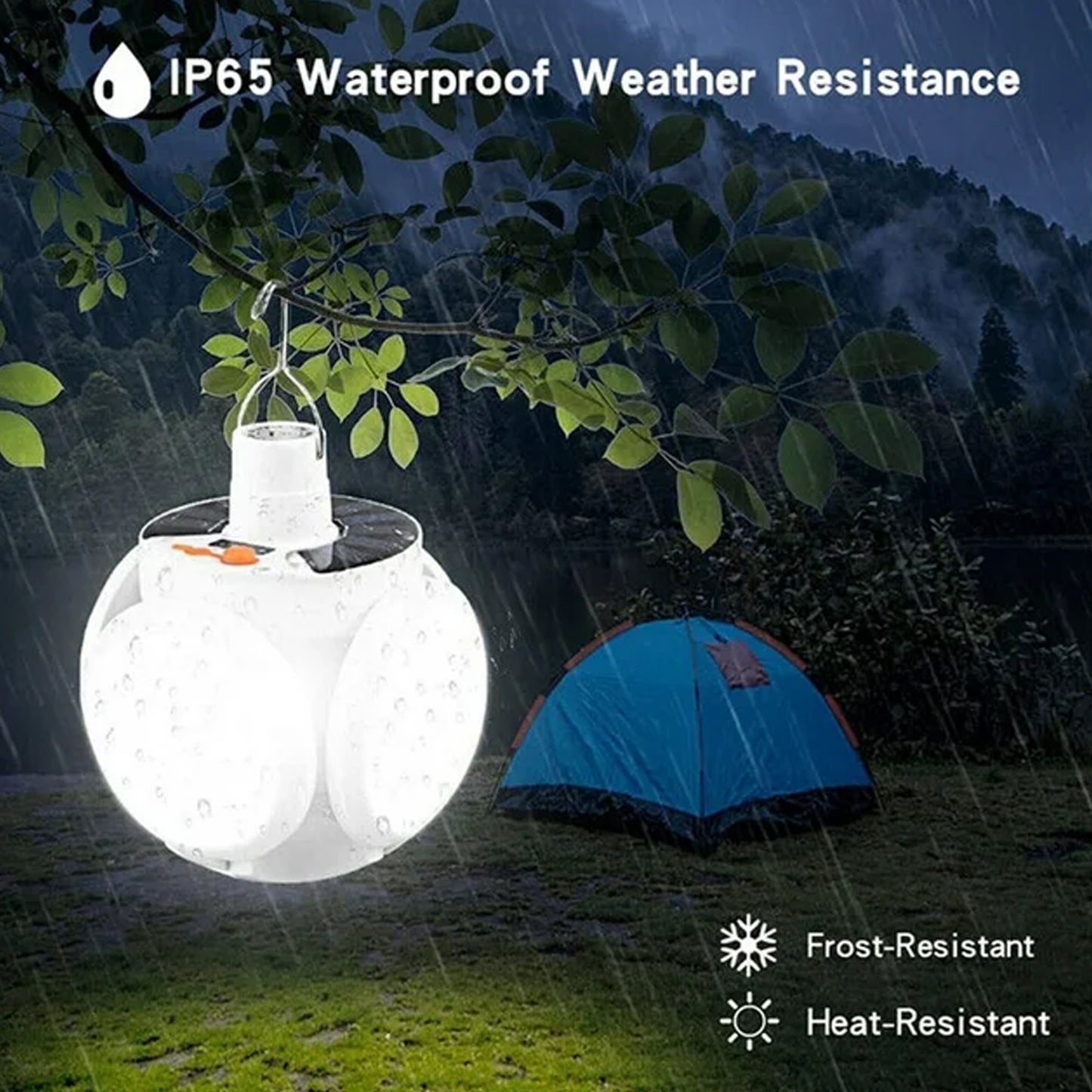Solar Multi-functional Emergency Led Light Bulb With Usb Charging Led Camping Lamp Camping Lamp Usb Rechargeable 5 Brightness Light Modes Foldable Camping Light Sos Ip65 Waterproof Camping Light Blackout Emergency Equipment Camping Gadgets - Happy Price - Image 5