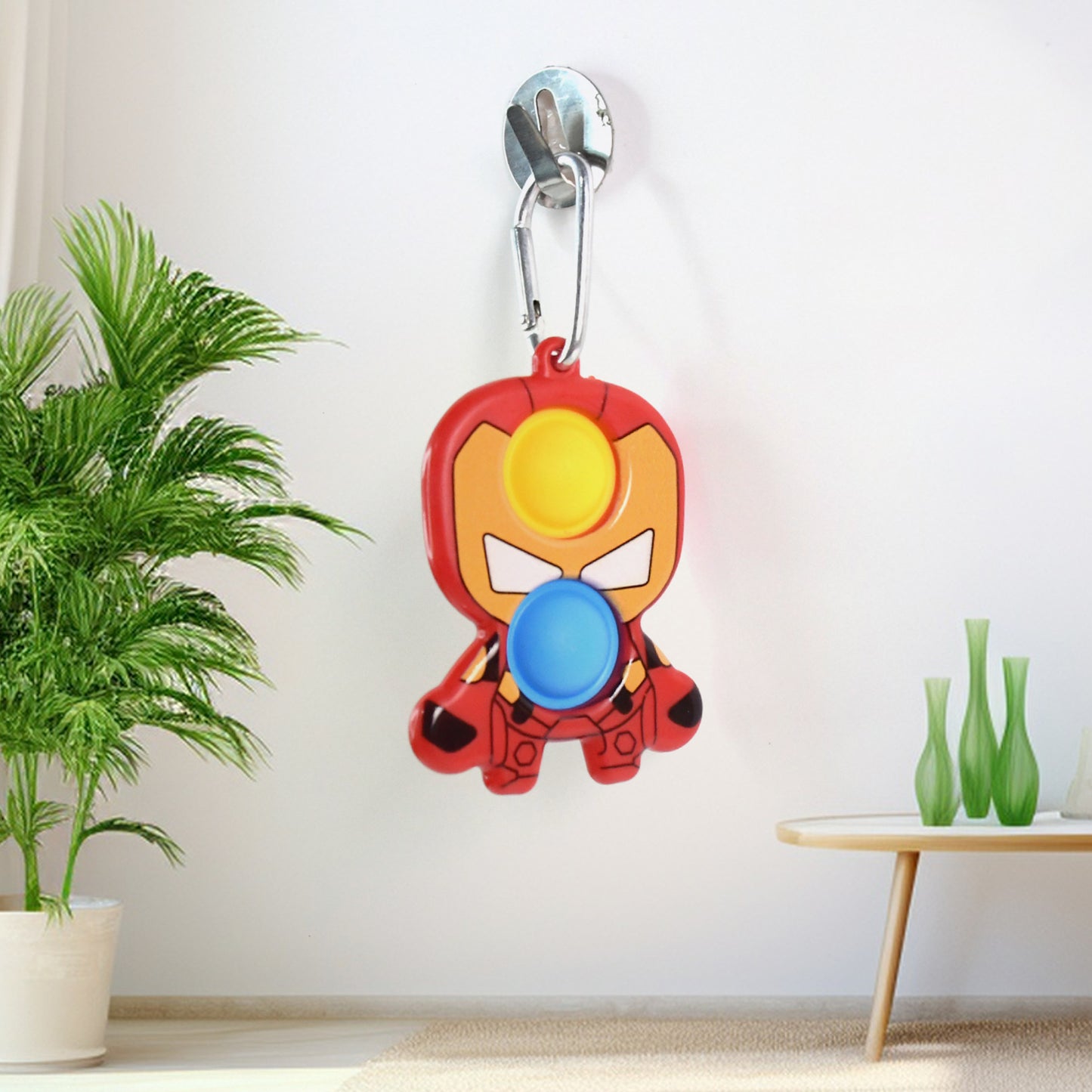 Superhero Themed Iron Man Shape Keychain Pop It Toy (1 Pc) - Happy Price - Image 6
