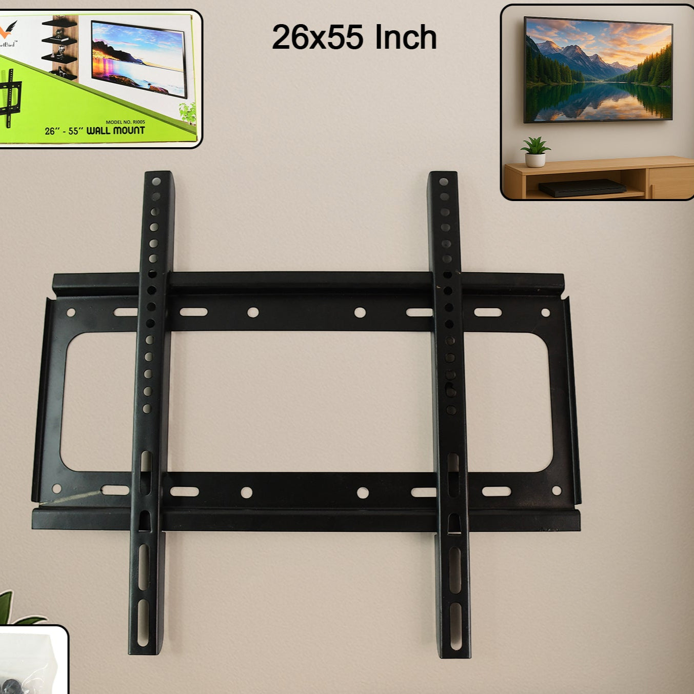 Universal Heavy Duty Adjustable Metal Led Lcd Tv Wall Mount Bracket - Happy Price - Image 1