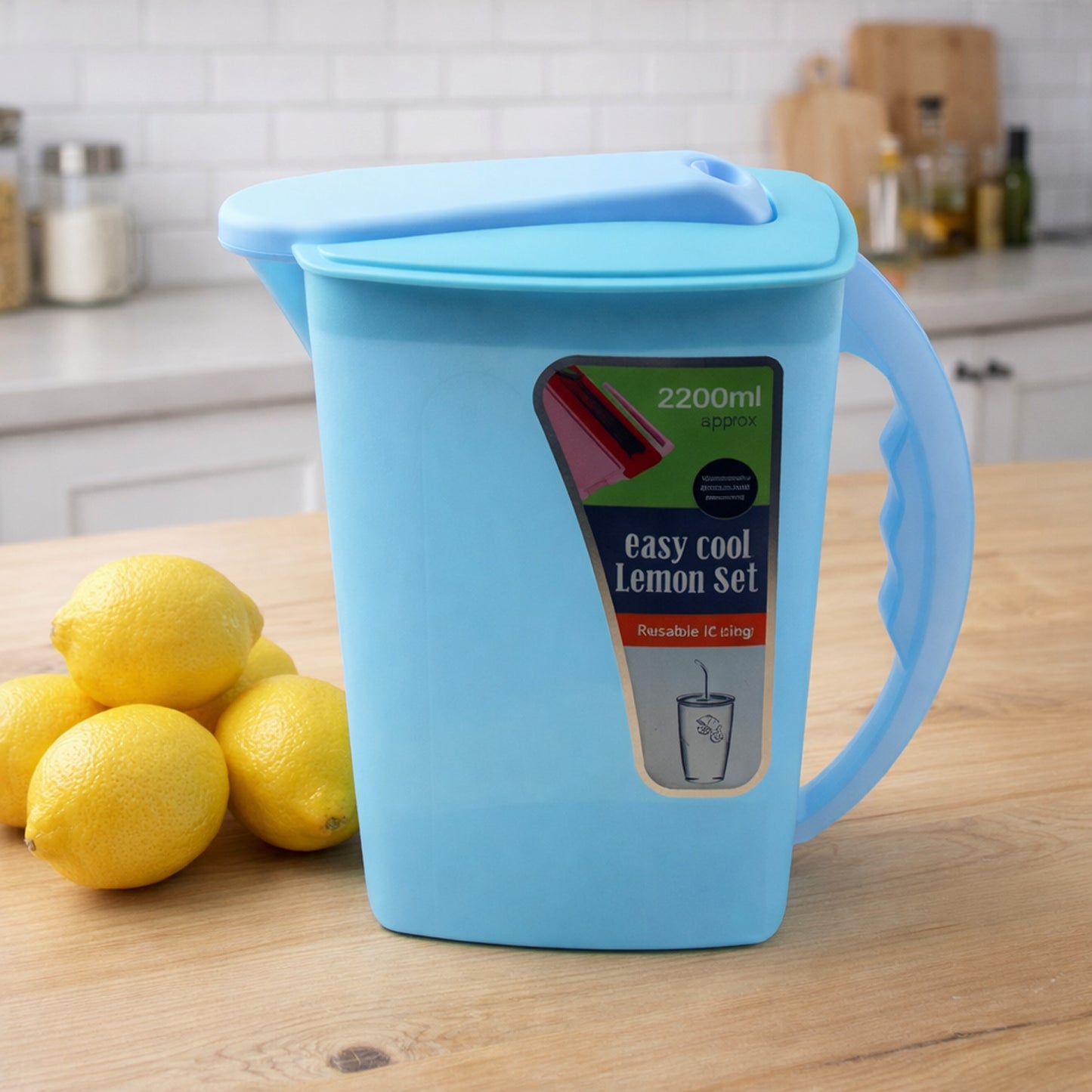 2.2 Litre Beverage Jug with Lid and Handle - Ideal for Juices & Water - Happy Price - Image 2