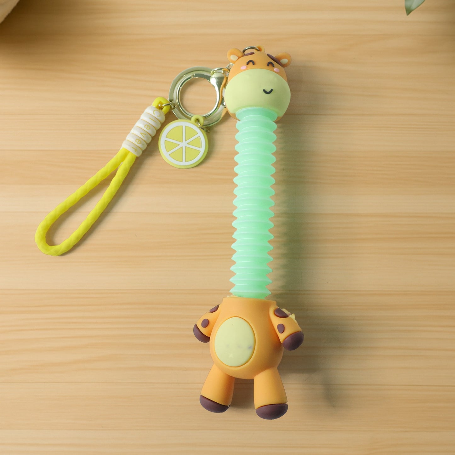 Cute Giraffe Spring Neck Keychain with Wrist Strap (1 Pc) - Happy Price - Image 6
